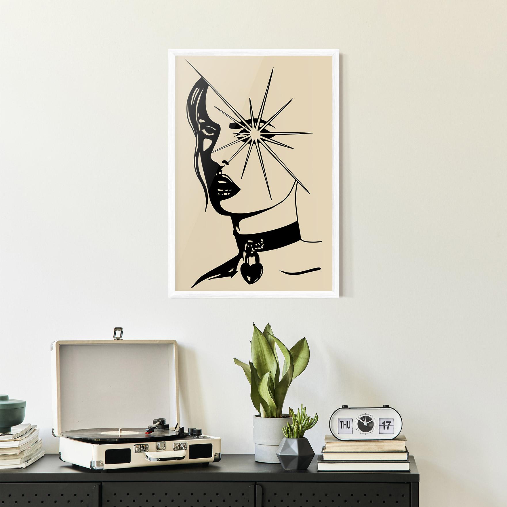 Gerahmte Poster Woman Vision Star mockup 2