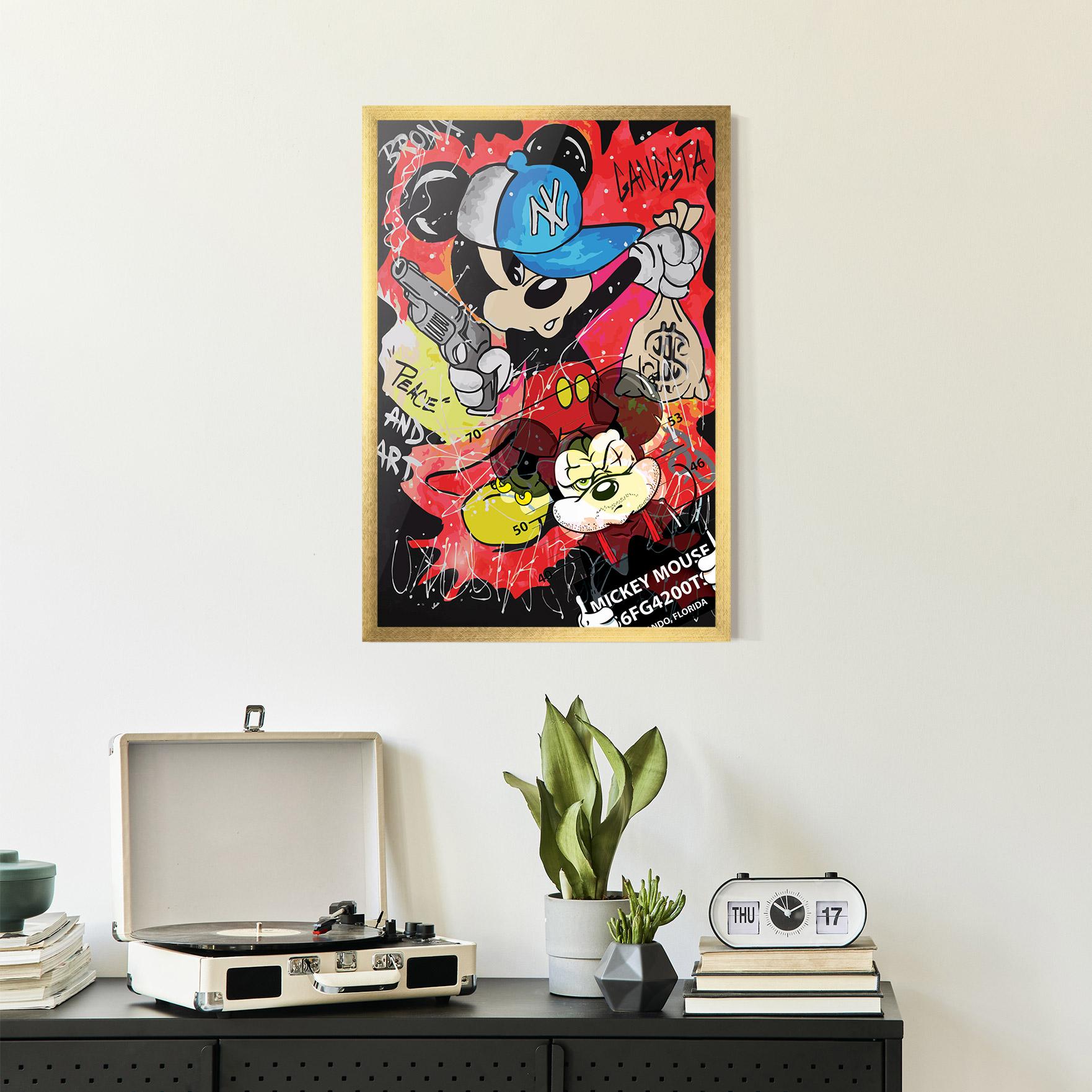 Gerahmte Poster Gangsta Mickey mockup 2