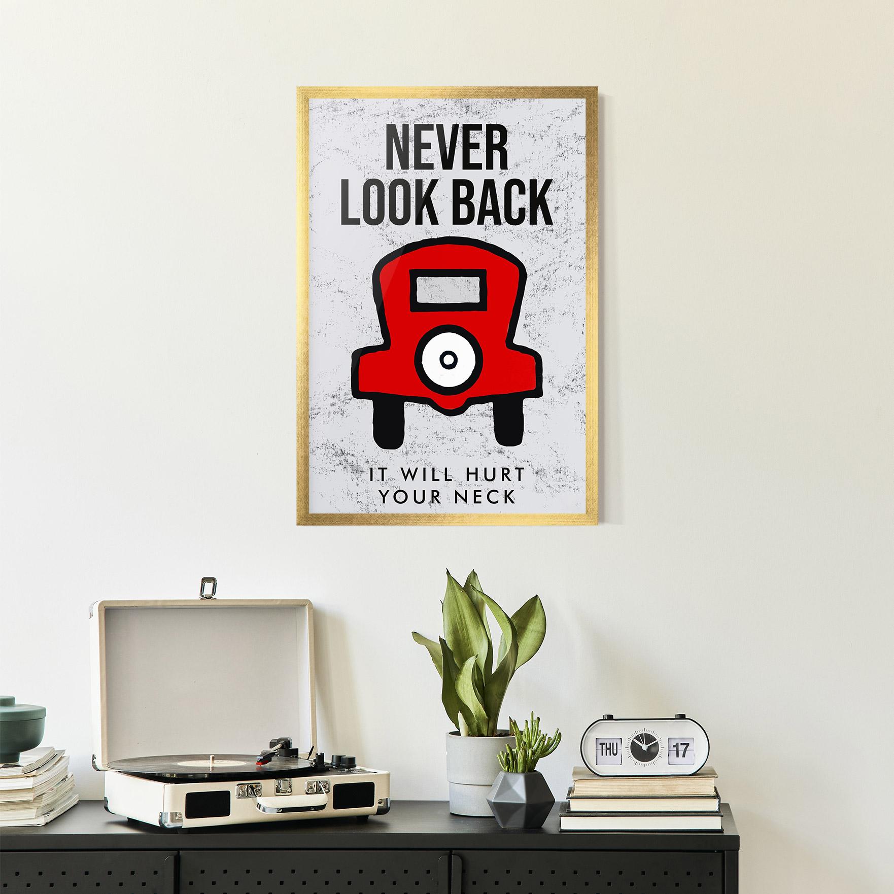 Gerahmte Poster Never Look Back mockup 2