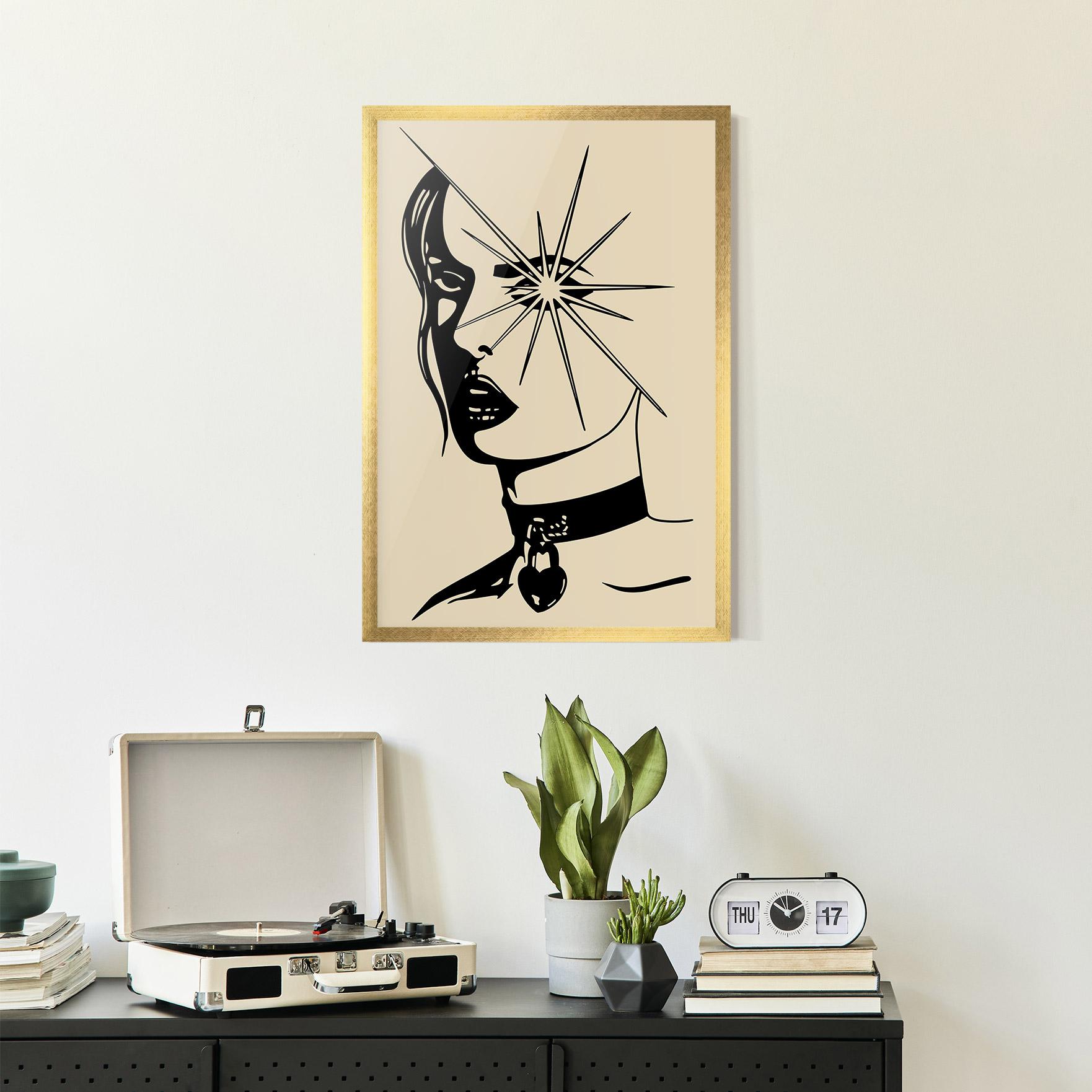 Gerahmte Poster Woman Vision Star mockup 2