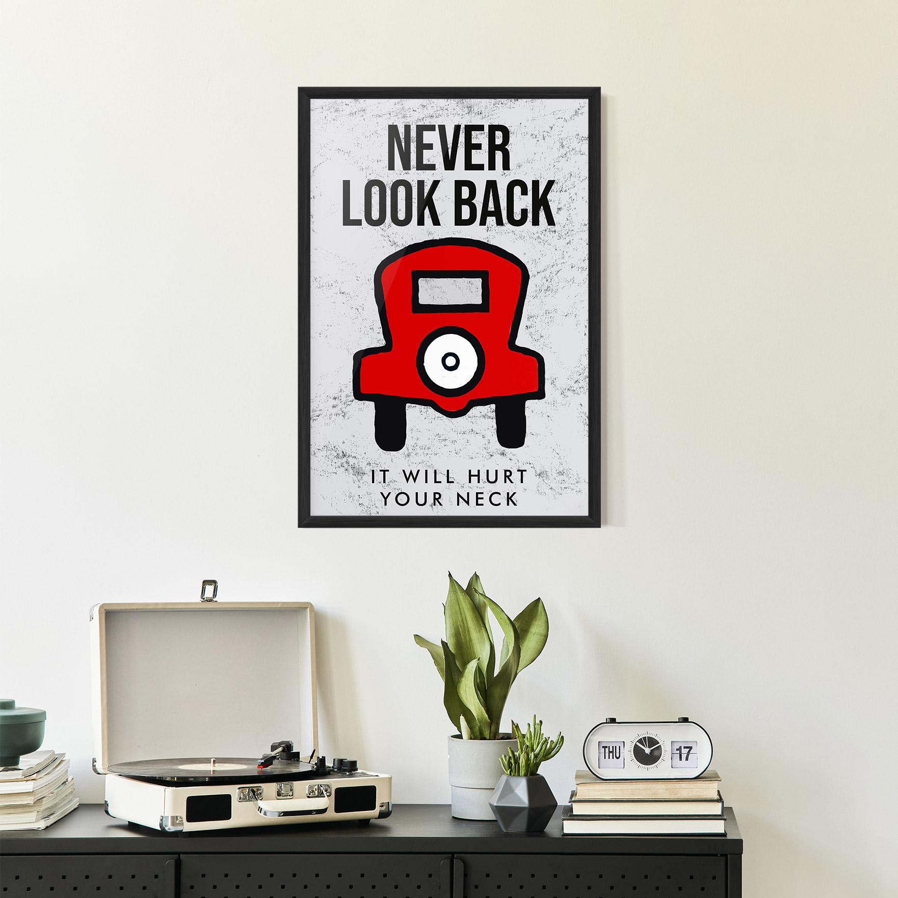Gerahmte Poster Never Look Back mockup 2