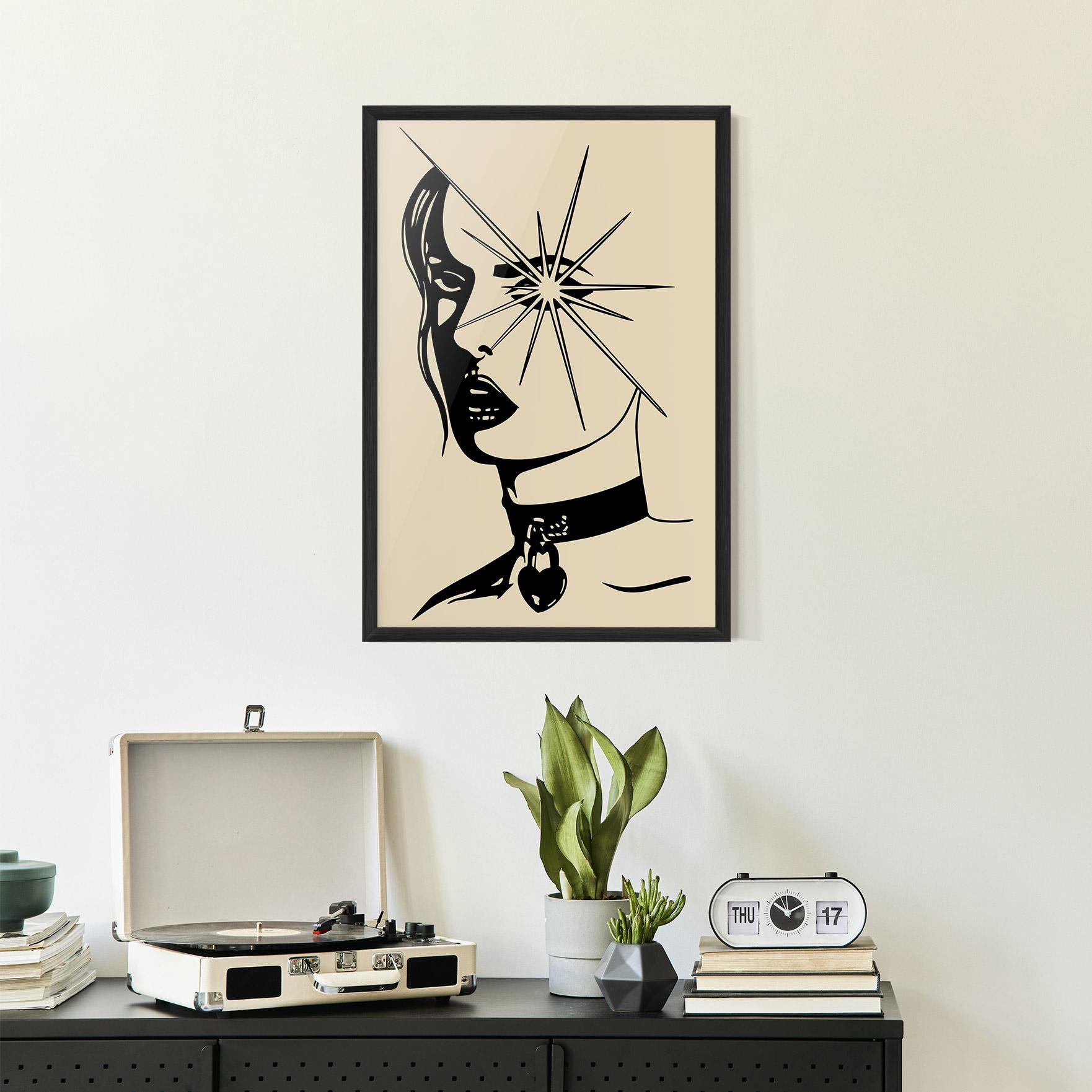 Gerahmte Poster Woman Vision Star mockup 2