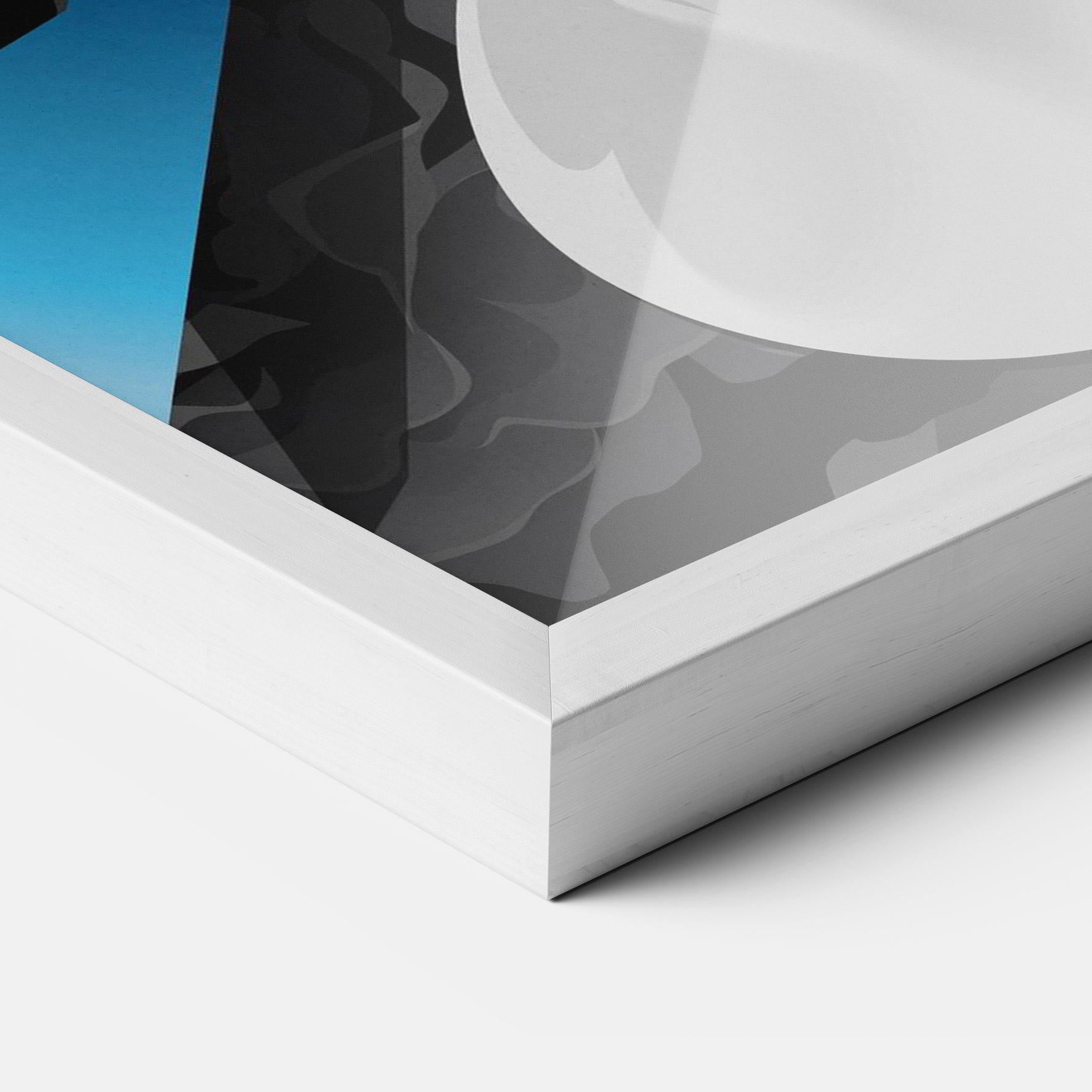 Gerahmte Poster Black Rose Statue mockup 3