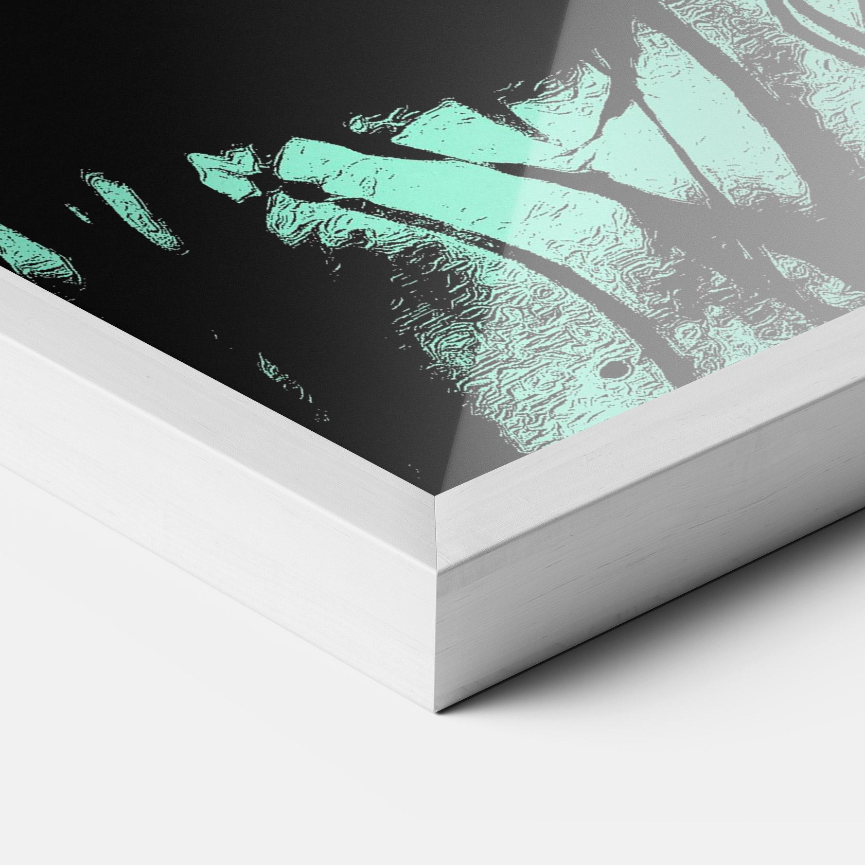 Gerahmte Poster Green Light Girl mockup 3