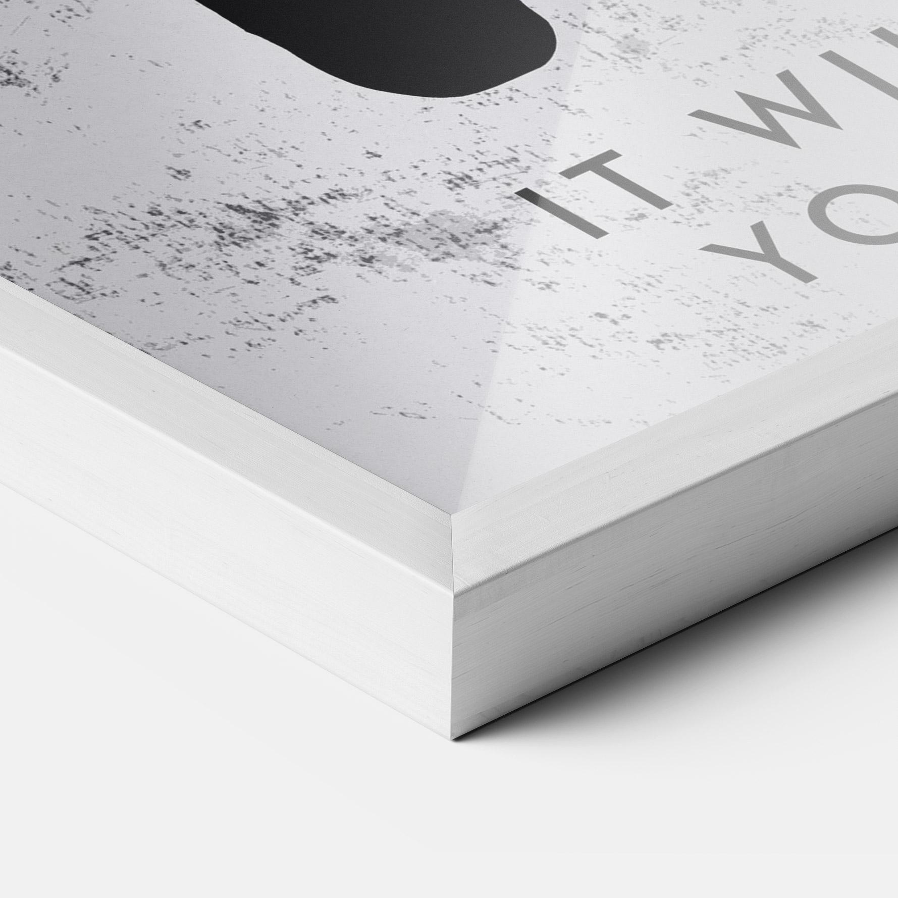 Gerahmte Poster Never Look Back mockup 3