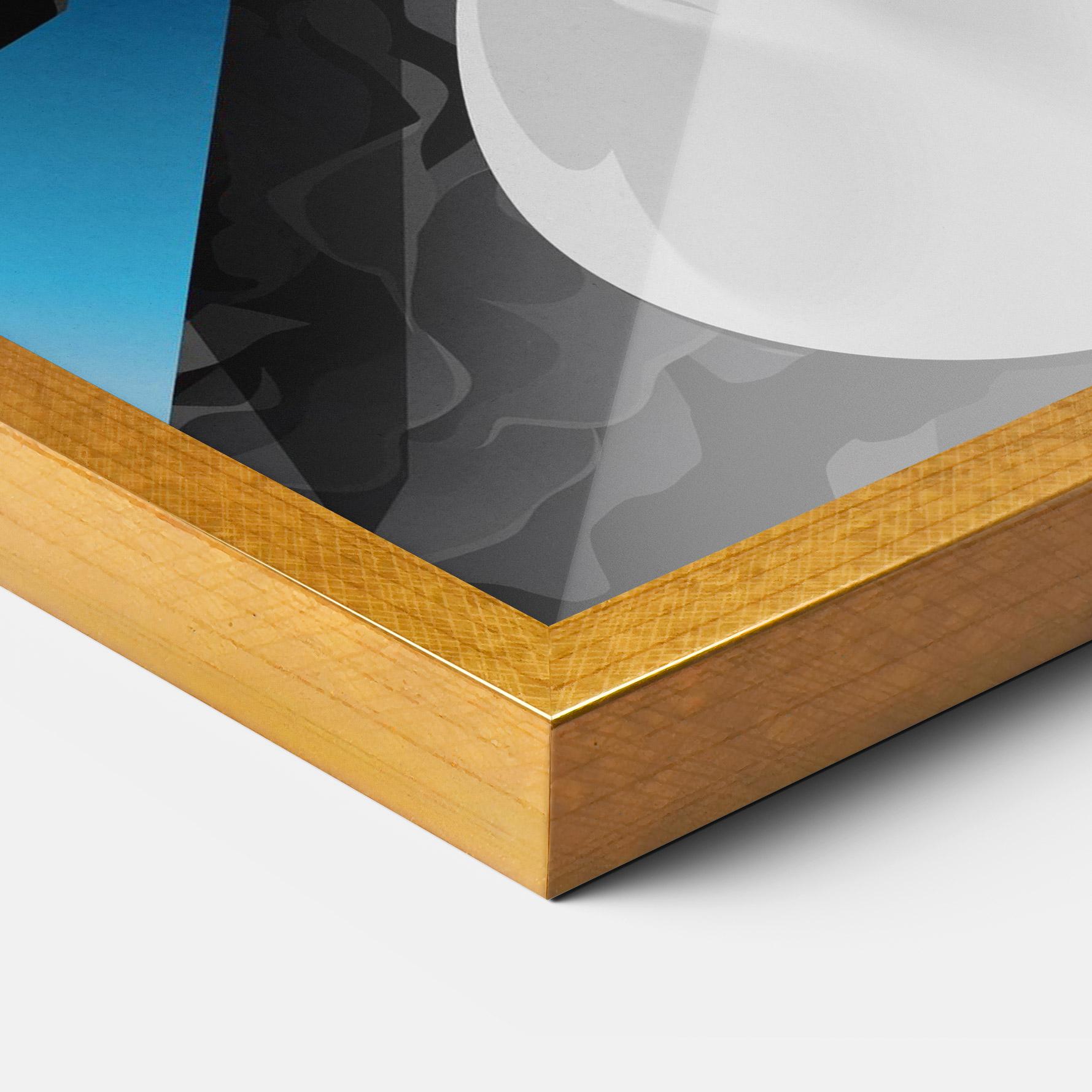 Gerahmte Poster Black Rose Statue mockup 3