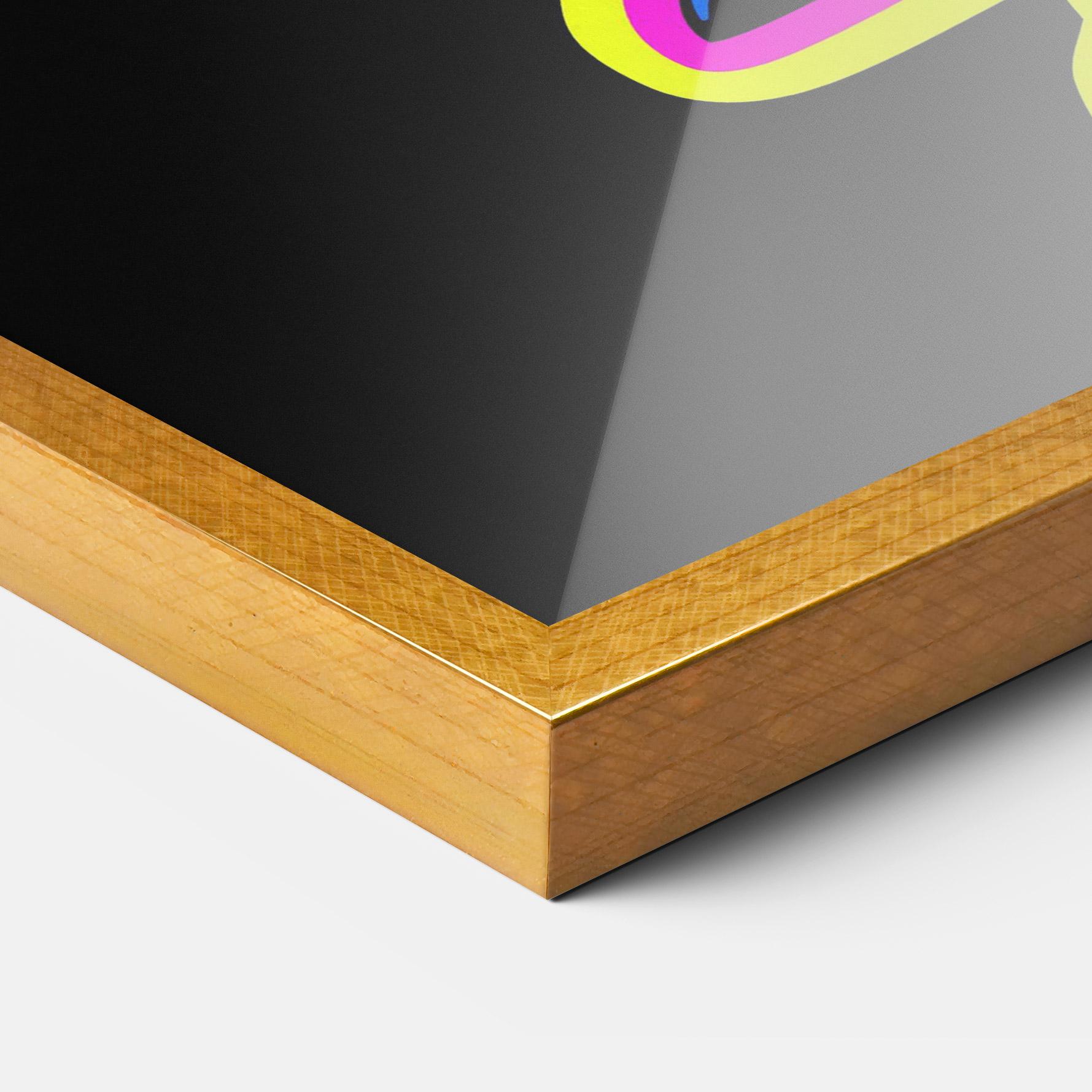 Gerahmte Poster Guitarist Art mockup 3