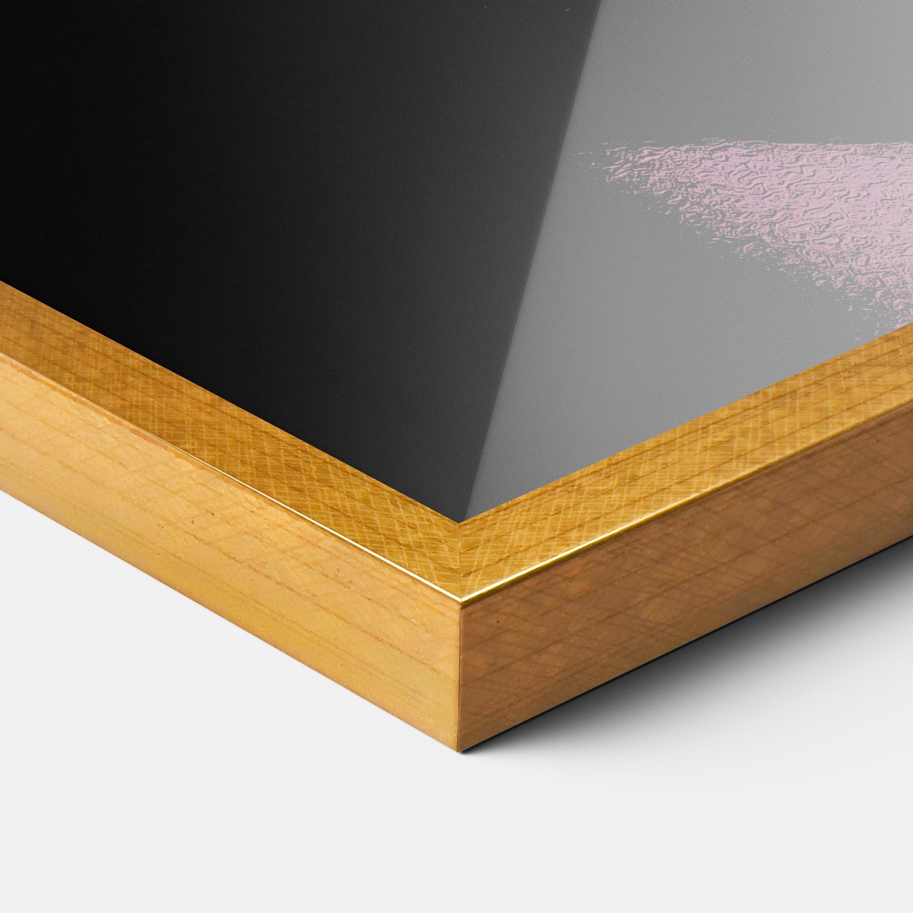 Gerahmte Poster Purple Glitter Hand mockup 3