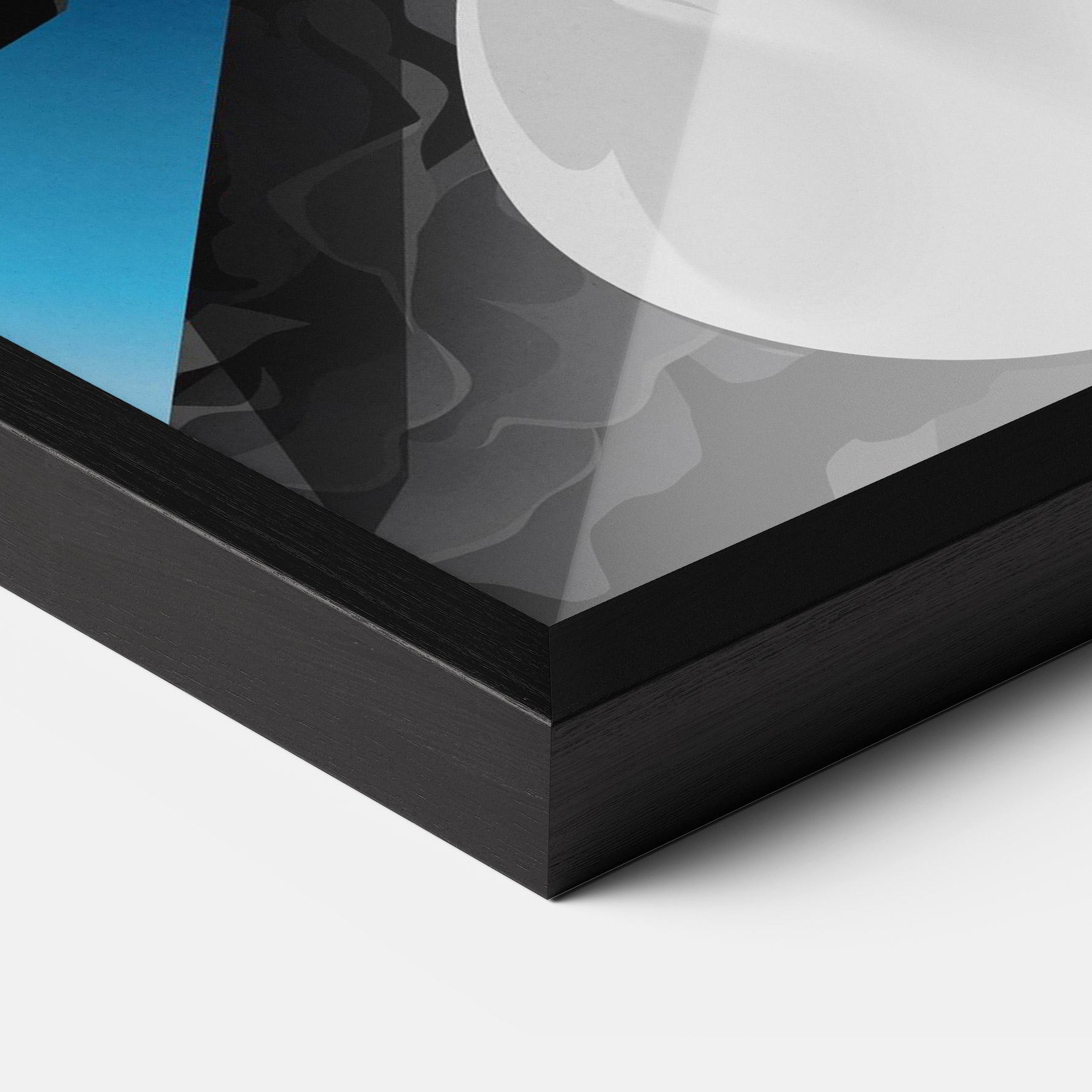 Gerahmte Poster Black Rose Statue mockup 3