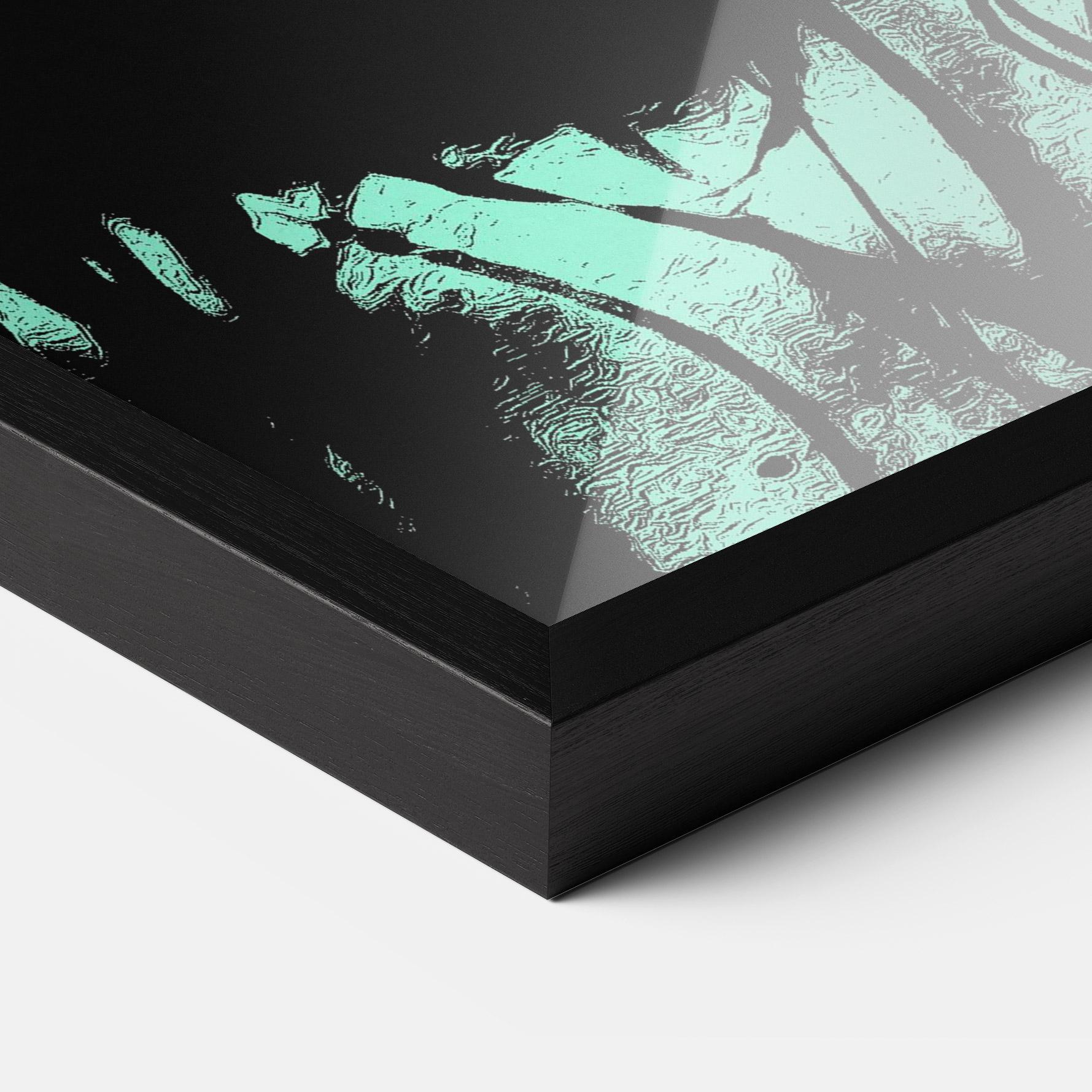 Gerahmte Poster Green Light Girl mockup 3