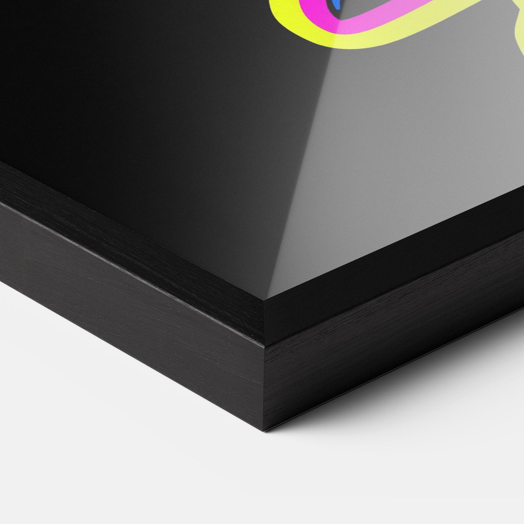 Gerahmte Poster Guitarist Art mockup 3