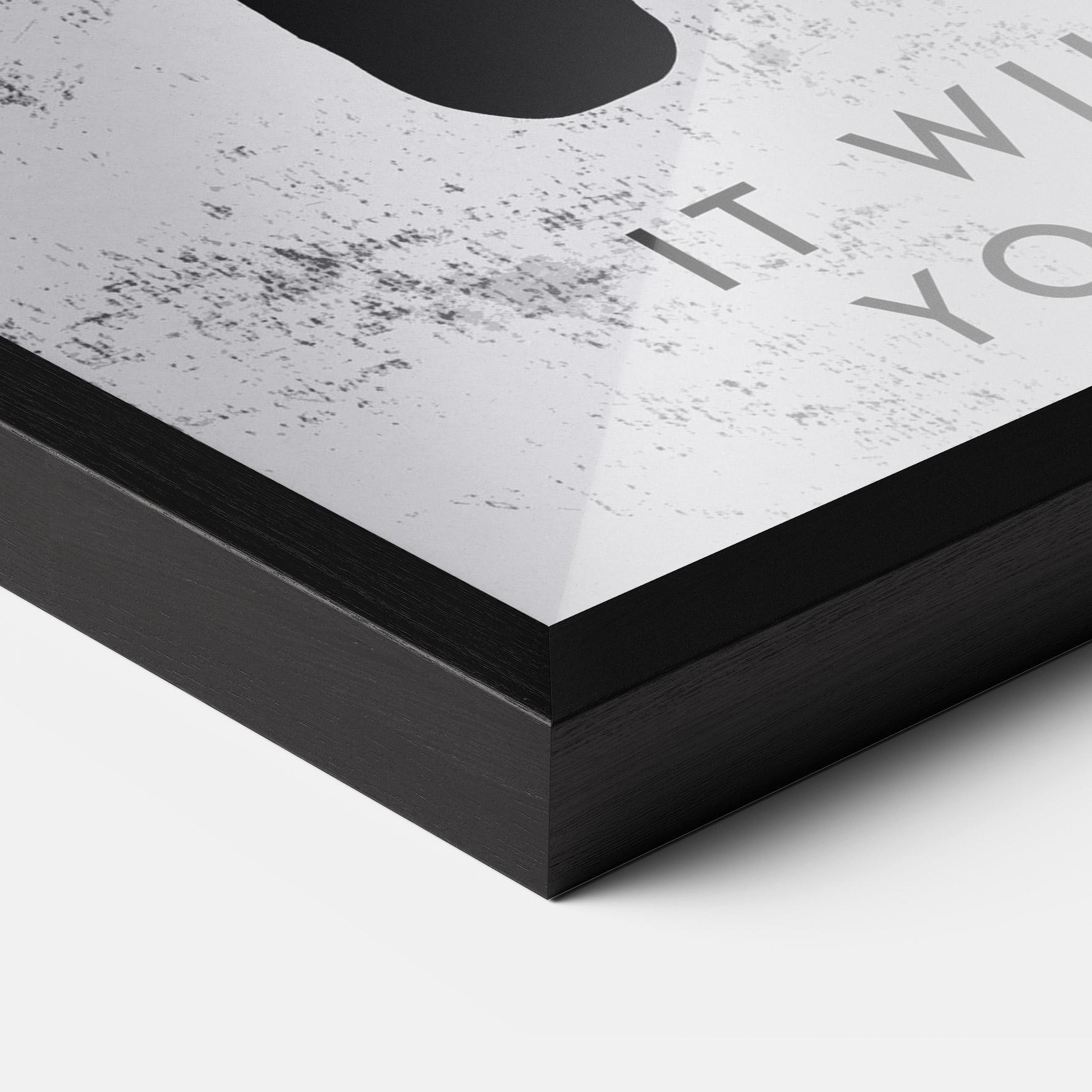 Gerahmte Poster Never Look Back mockup 3