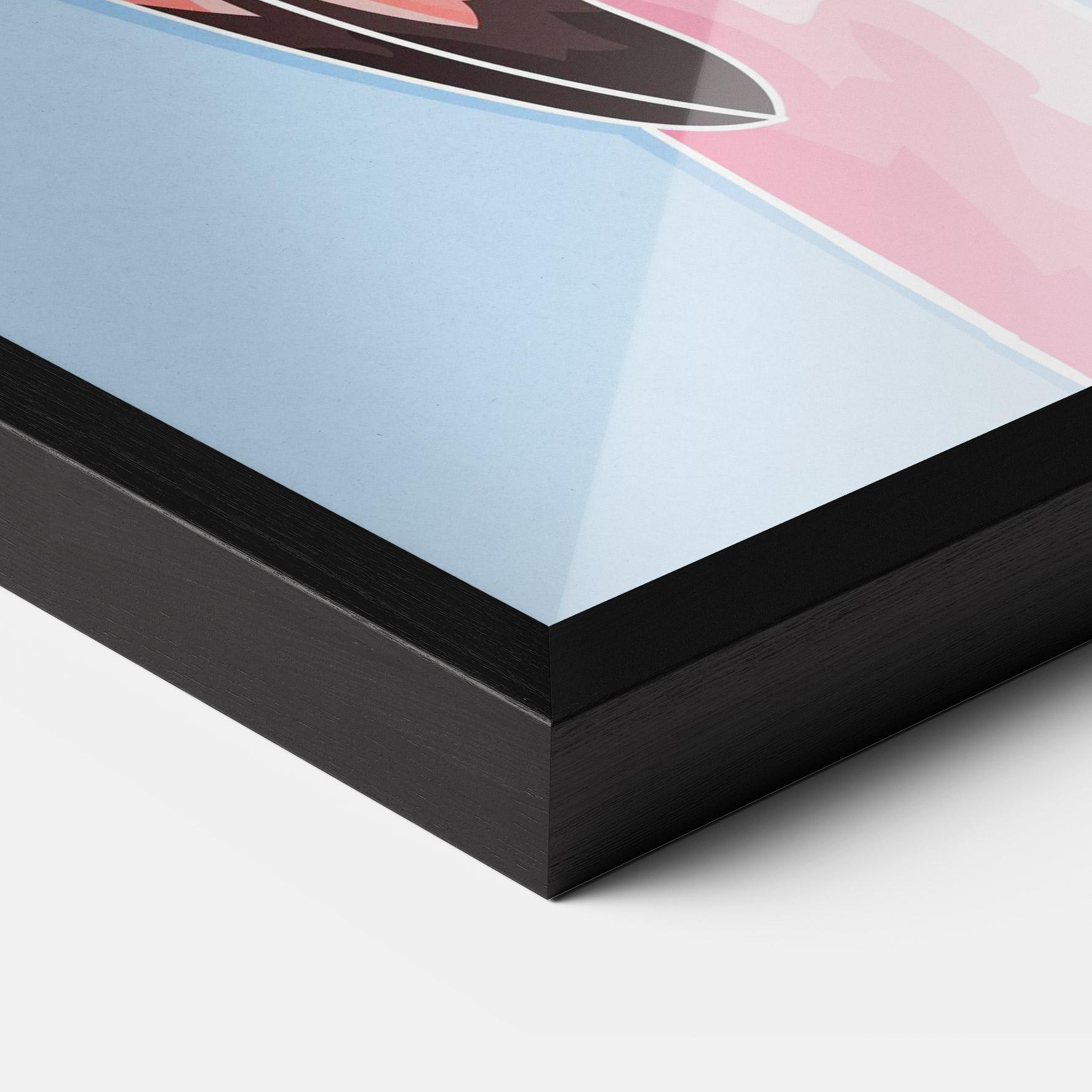 Gerahmte Poster Pink Skull Flamingo mockup 3