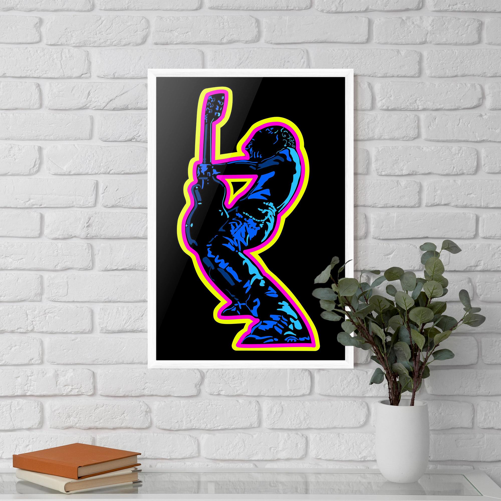 Gerahmte Poster Guitarist Art mockup 5