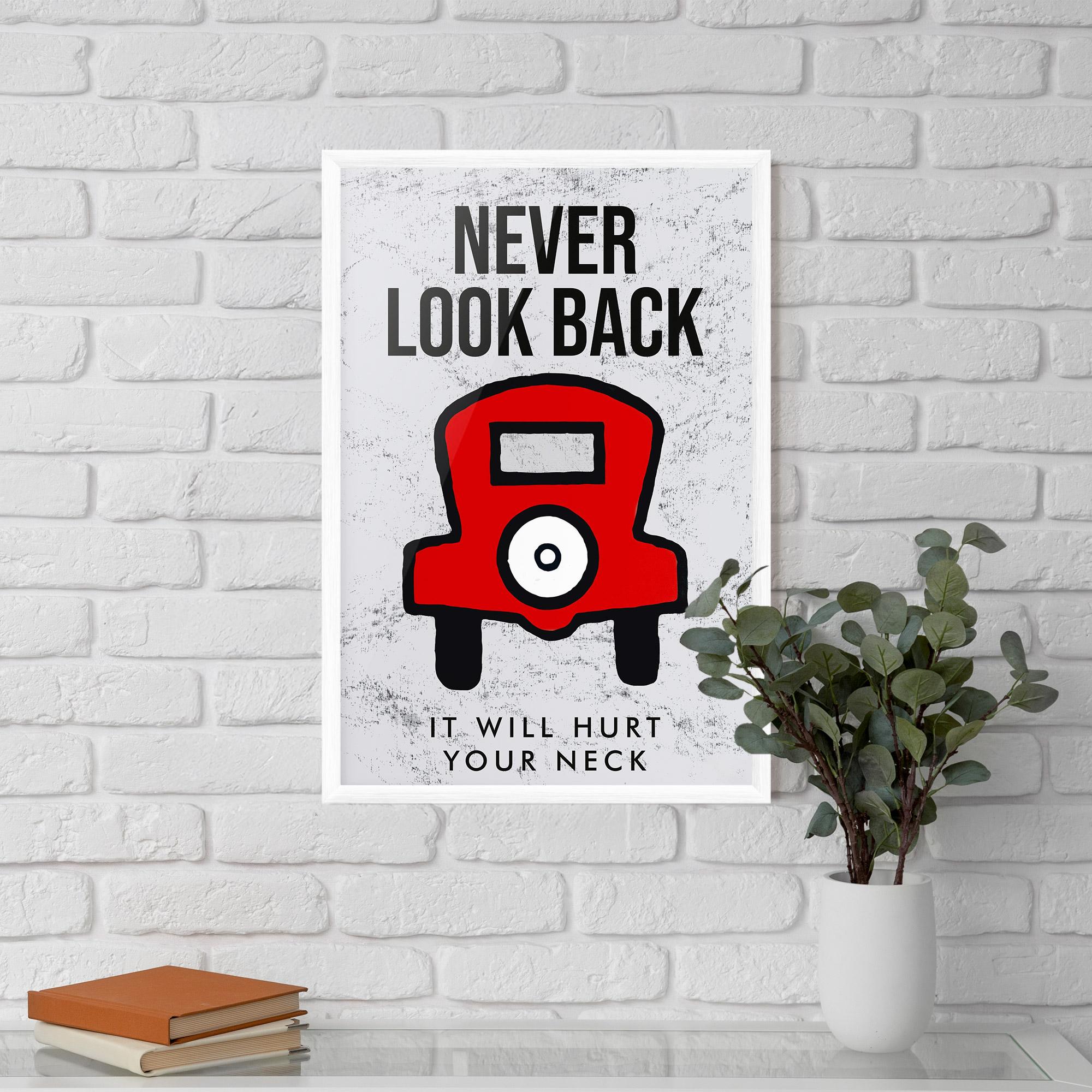 Gerahmte Poster Never Look Back mockup 5