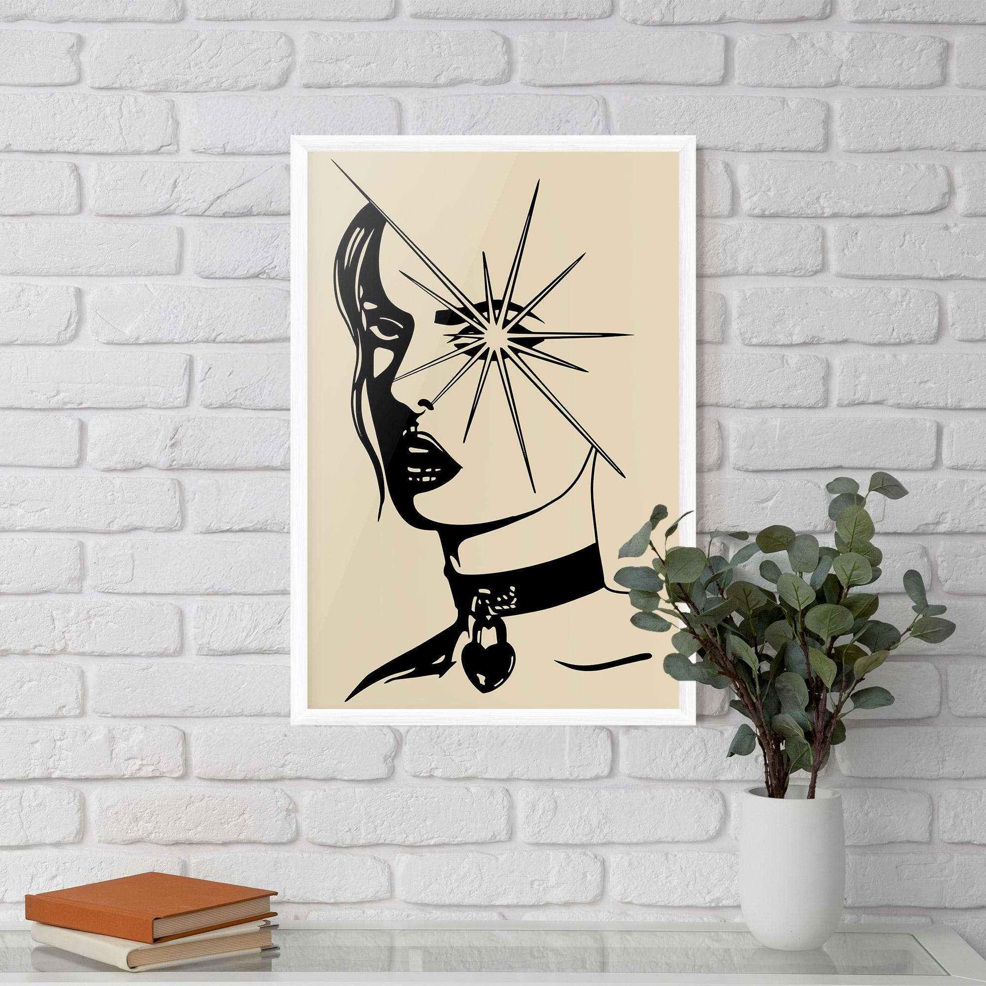 Gerahmte Poster Woman Vision Star mockup 5