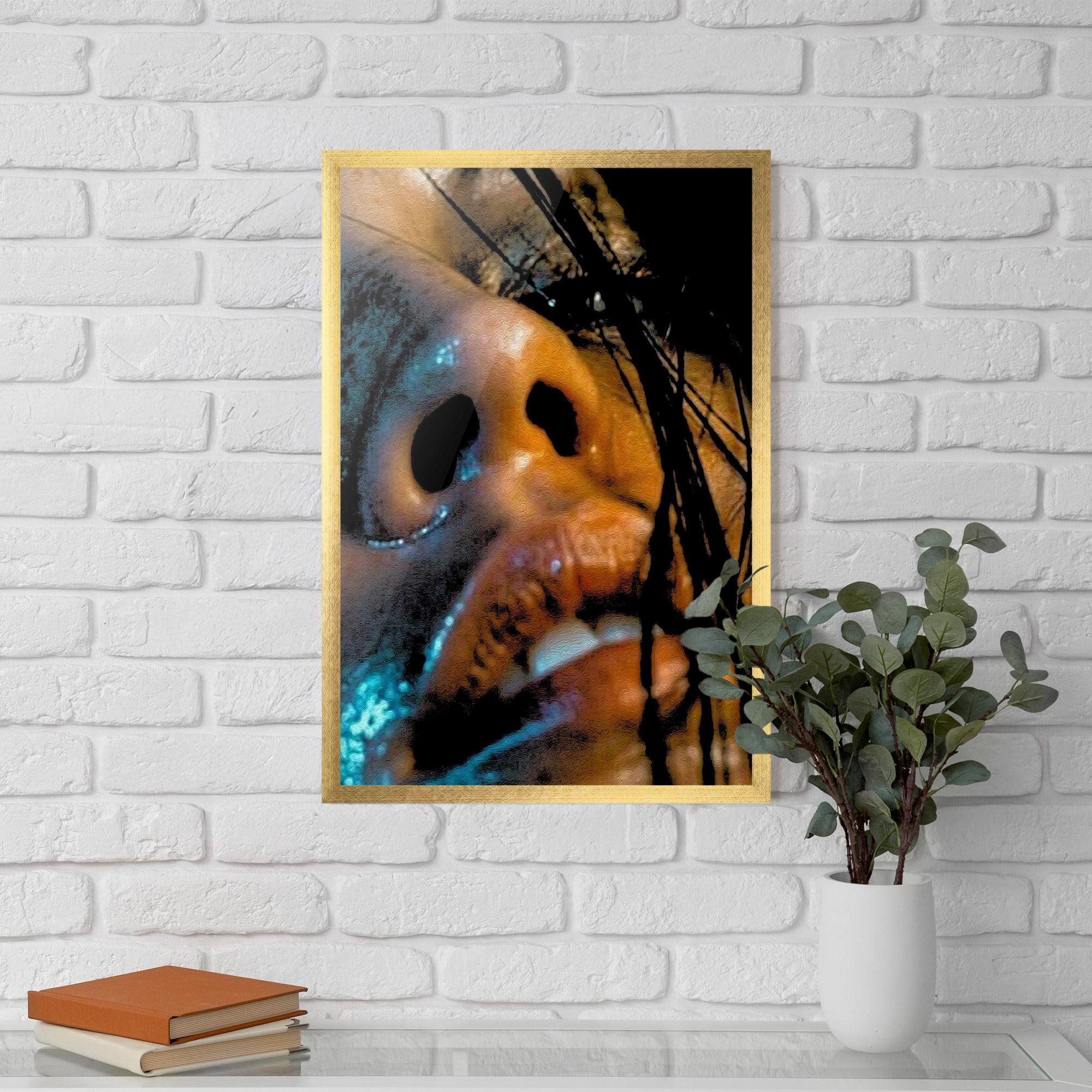 Gerahmte Poster Blue Light Face mockup 5