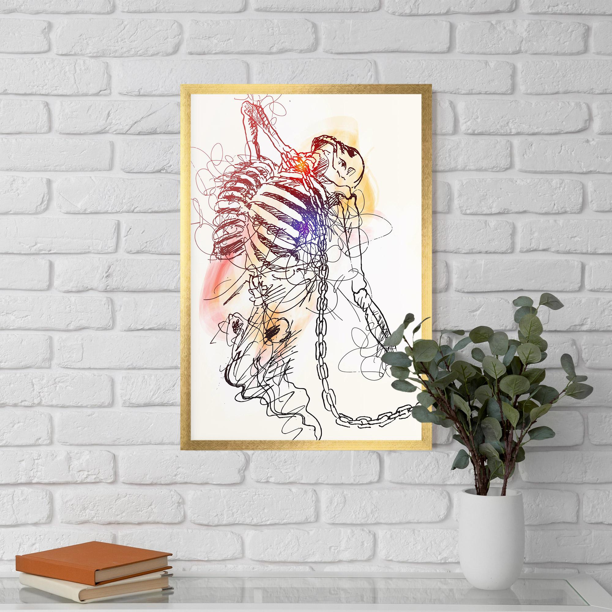 Gerahmte Poster Chain Skeleton mockup 5