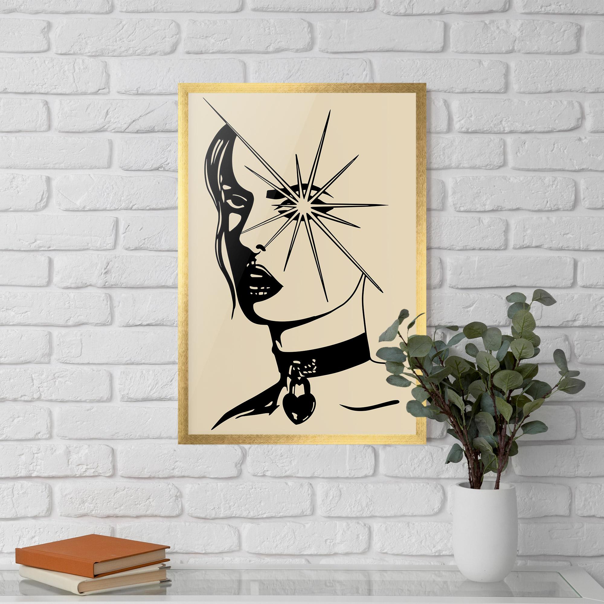 Gerahmte Poster Woman Vision Star mockup 5