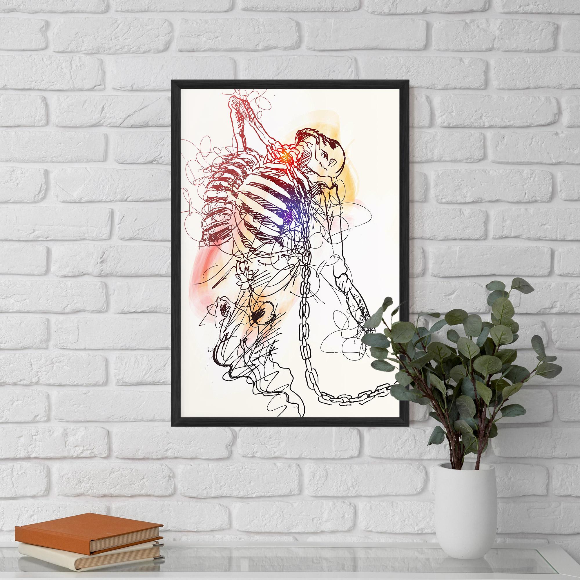 Gerahmte Poster Chain Skeleton mockup 5