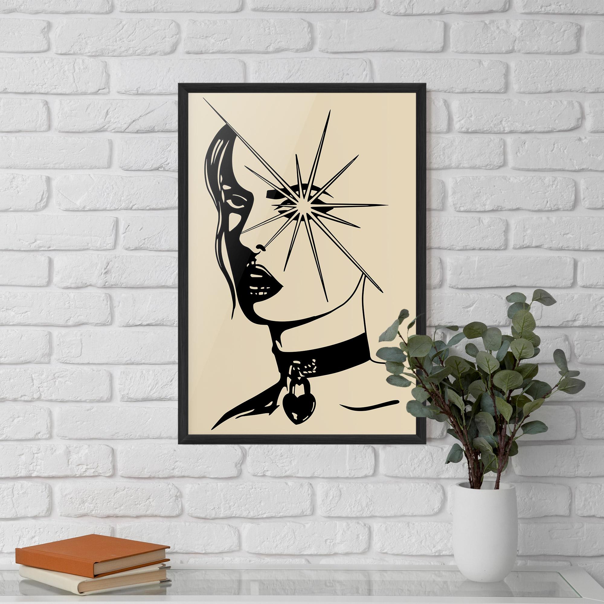 Gerahmte Poster Woman Vision Star mockup 5