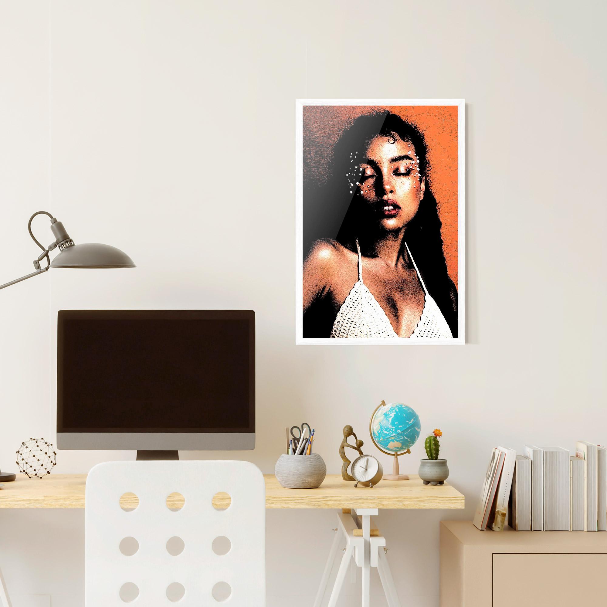 Gerahmte Poster Black Pearls Lady mockup 6