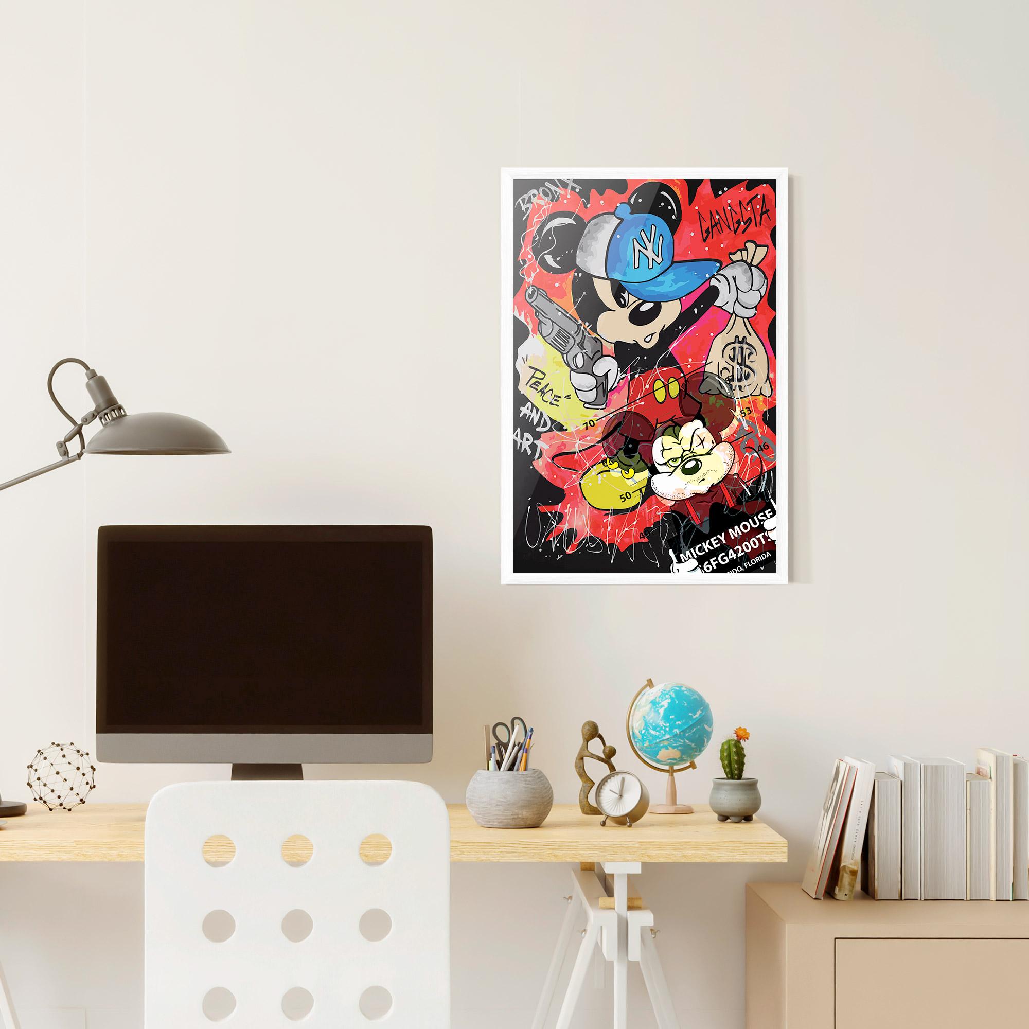 Gerahmte Poster Gangsta Mickey mockup 6