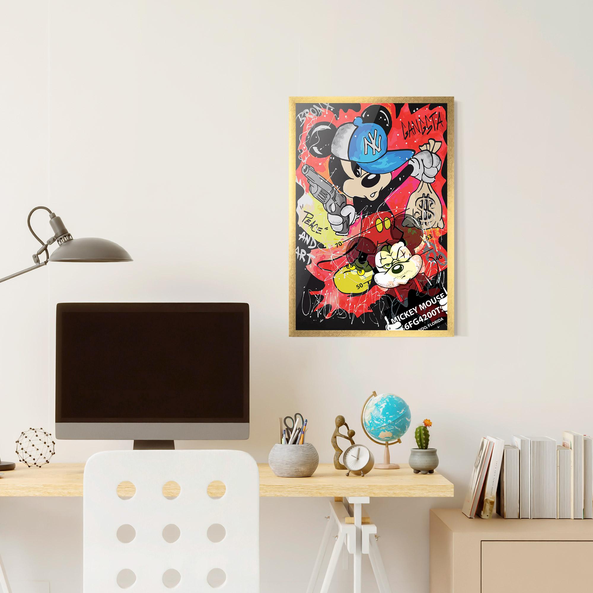 Gerahmte Poster Gangsta Mickey mockup 6