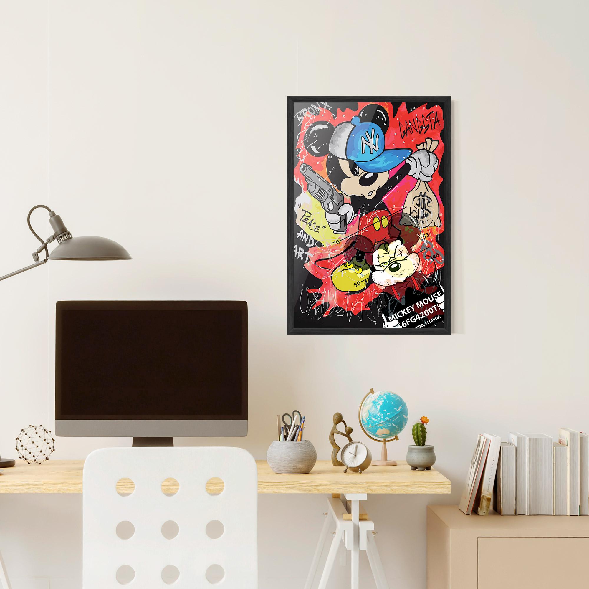 Gerahmte Poster Gangsta Mickey mockup 6