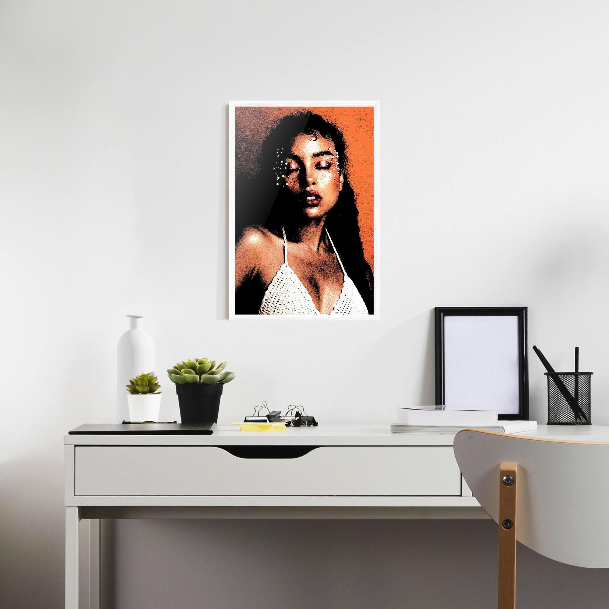Gerahmte Poster Black Pearls Lady mockup 7