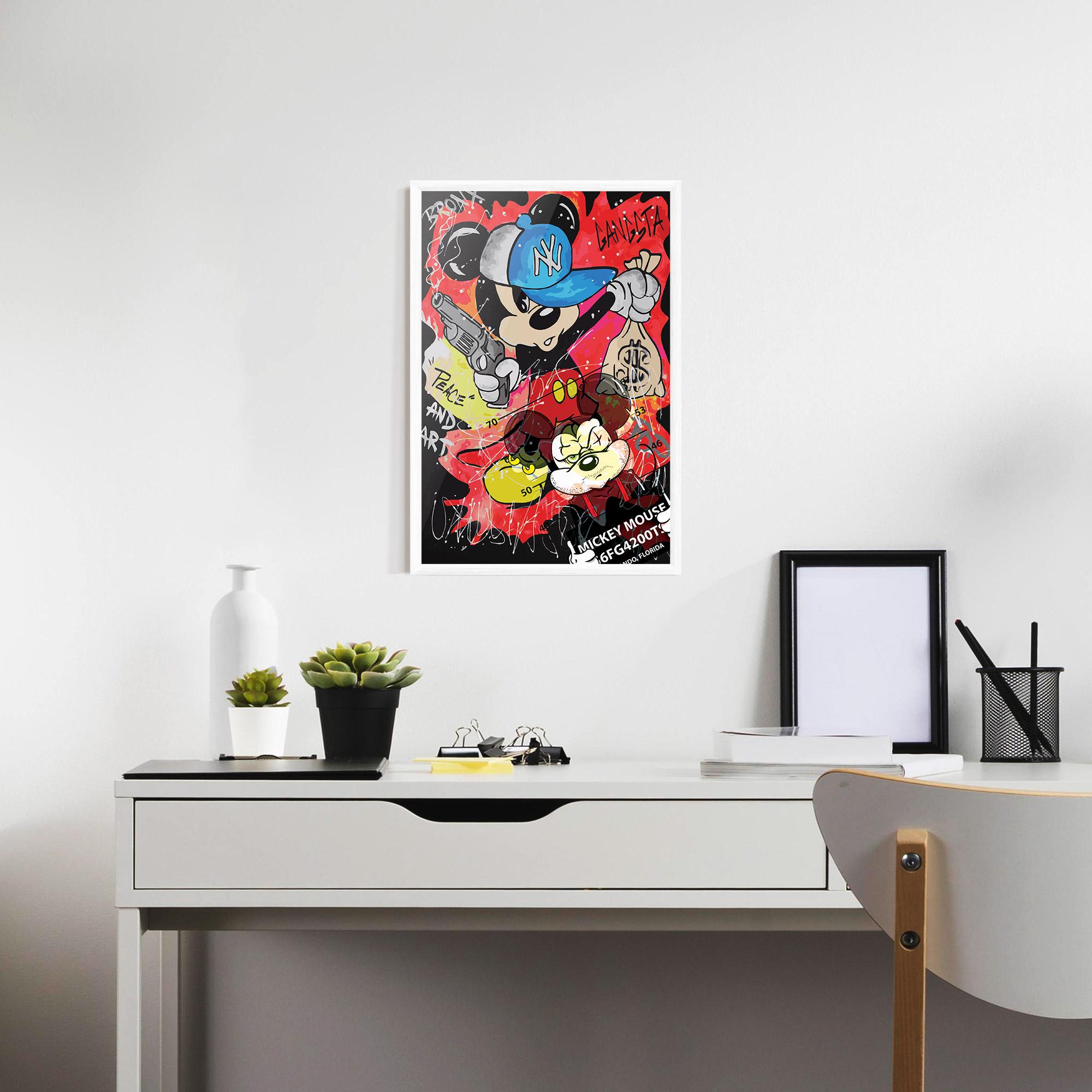Gerahmte Poster Gangsta Mickey mockup 7