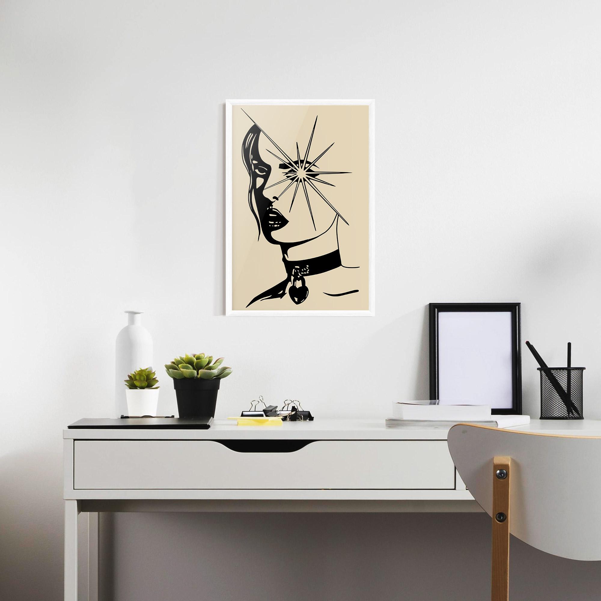 Gerahmte Poster Woman Vision Star mockup 7