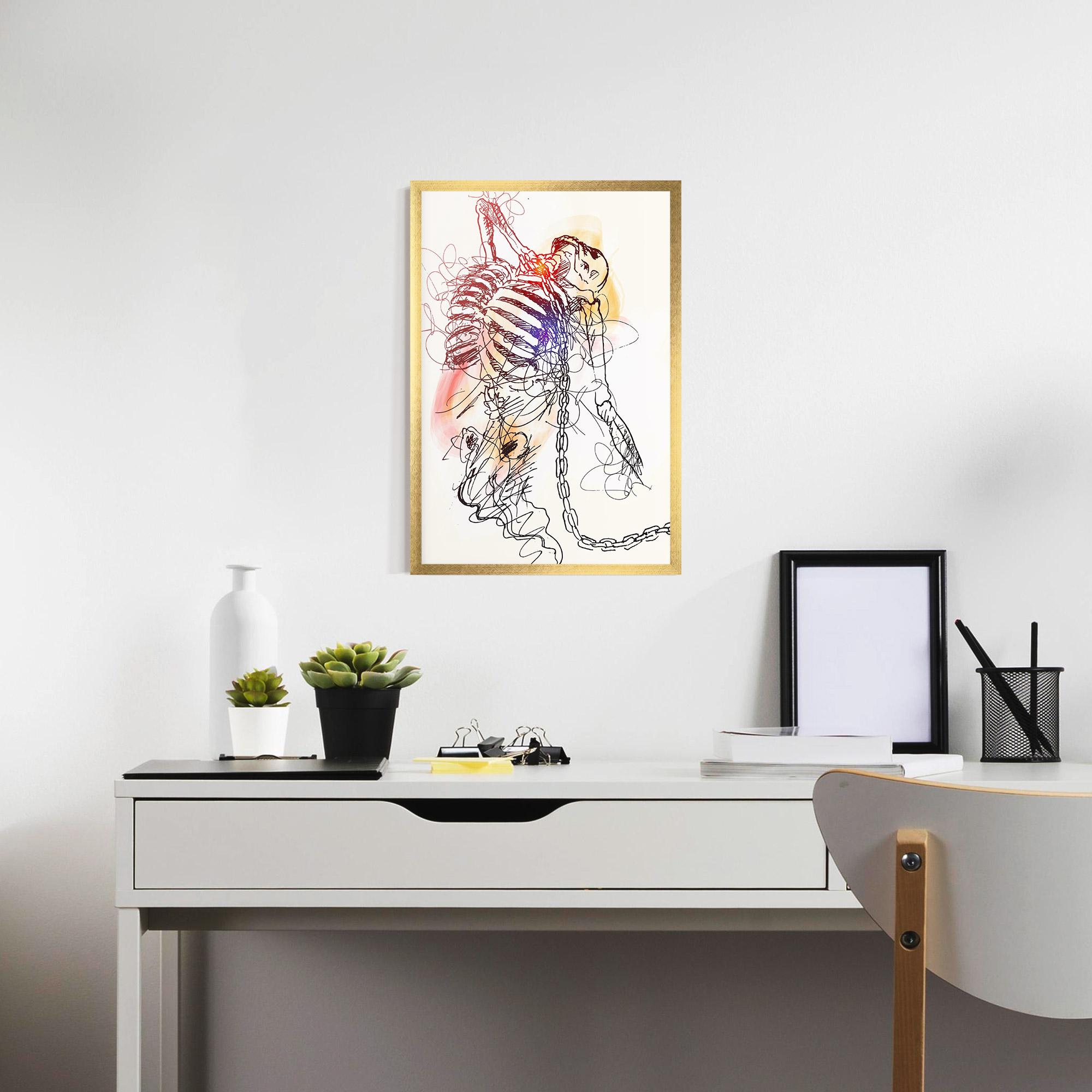 Gerahmte Poster Chain Skeleton mockup 7