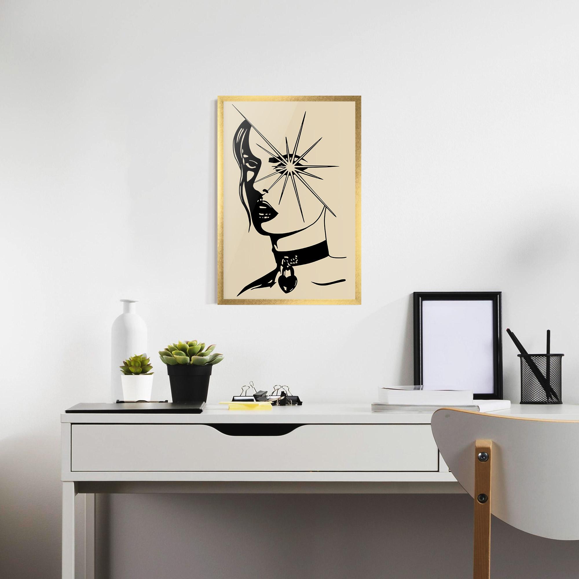 Gerahmte Poster Woman Vision Star mockup 7