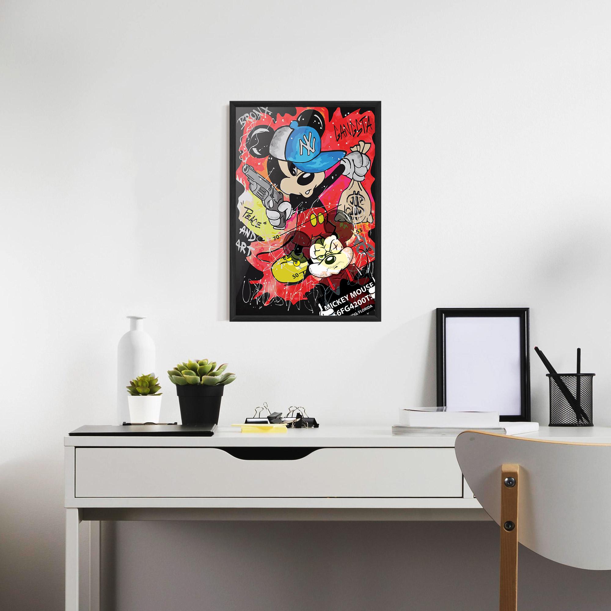 Gerahmte Poster Gangsta Mickey mockup 7
