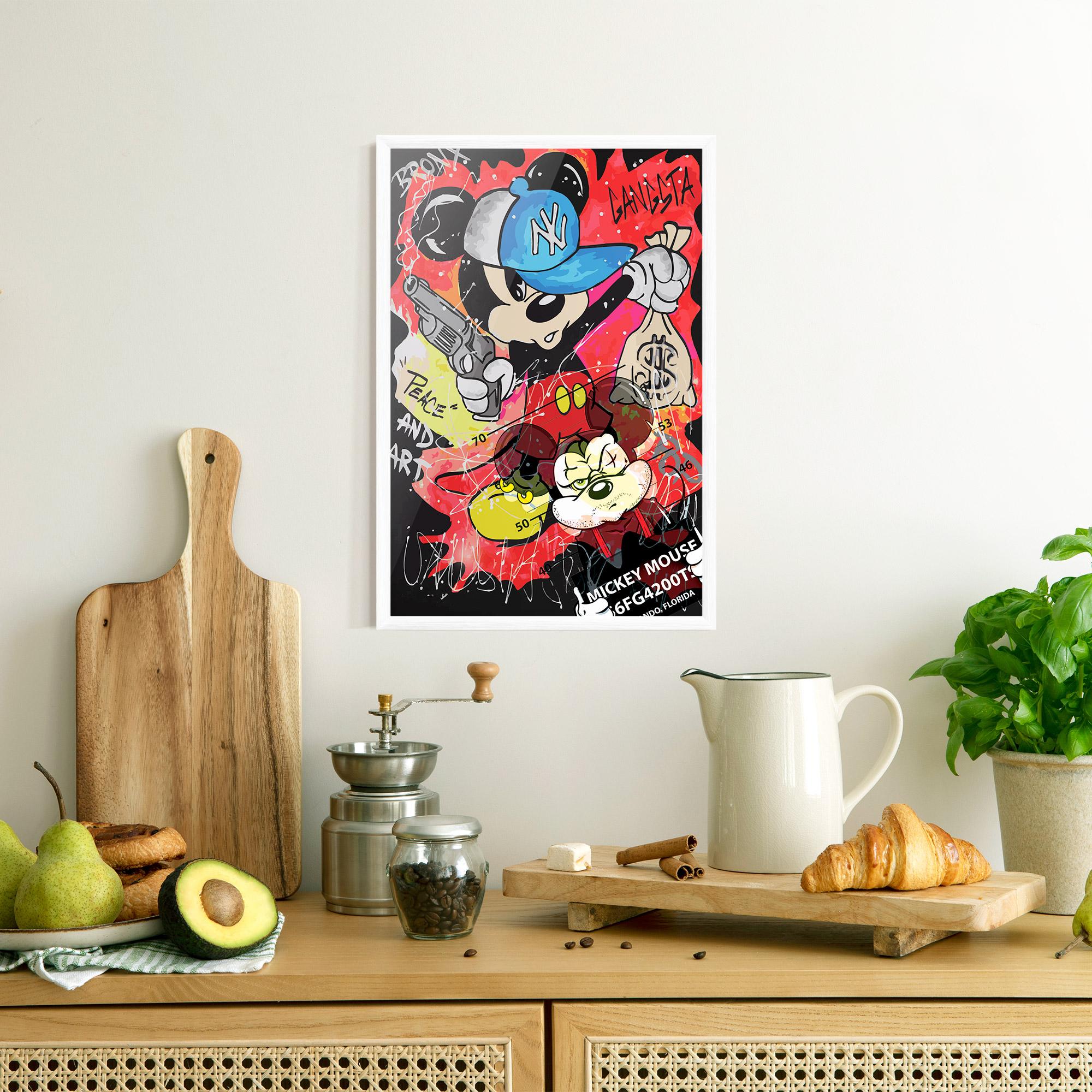 Gerahmte Poster Gangsta Mickey mockup 8