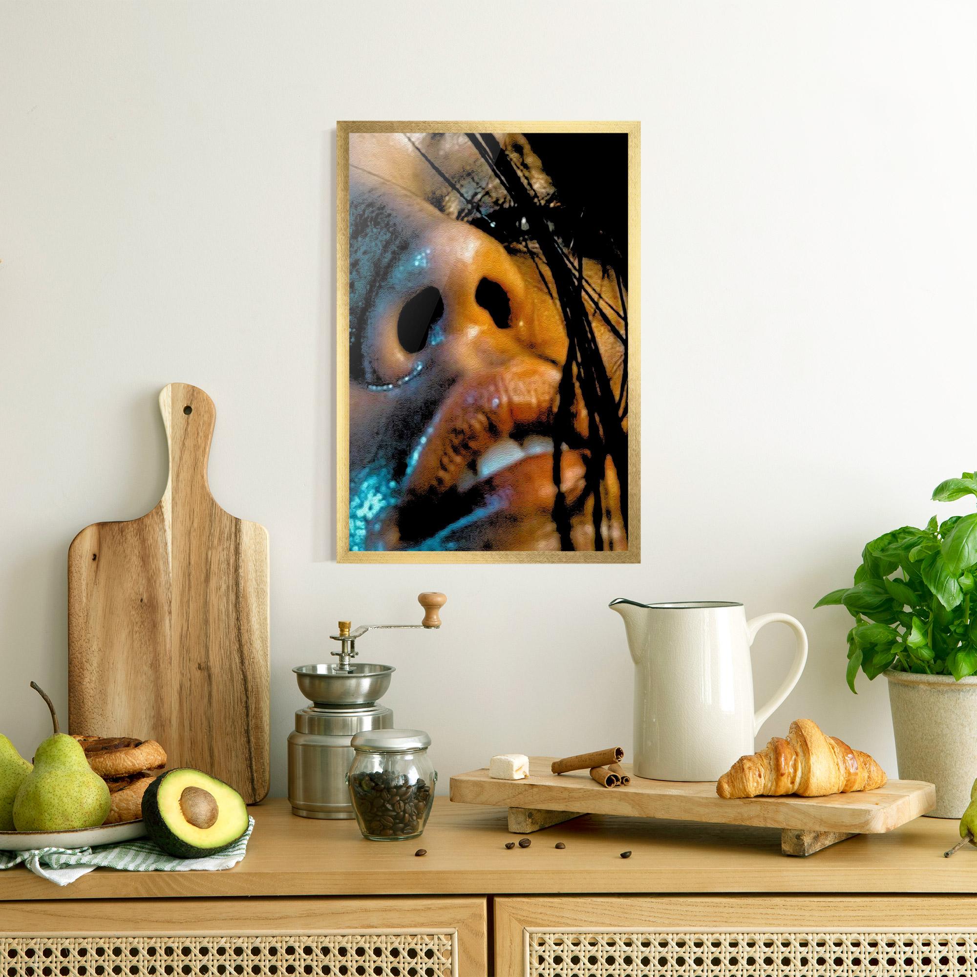 Gerahmte Poster Blue Light Face mockup 8