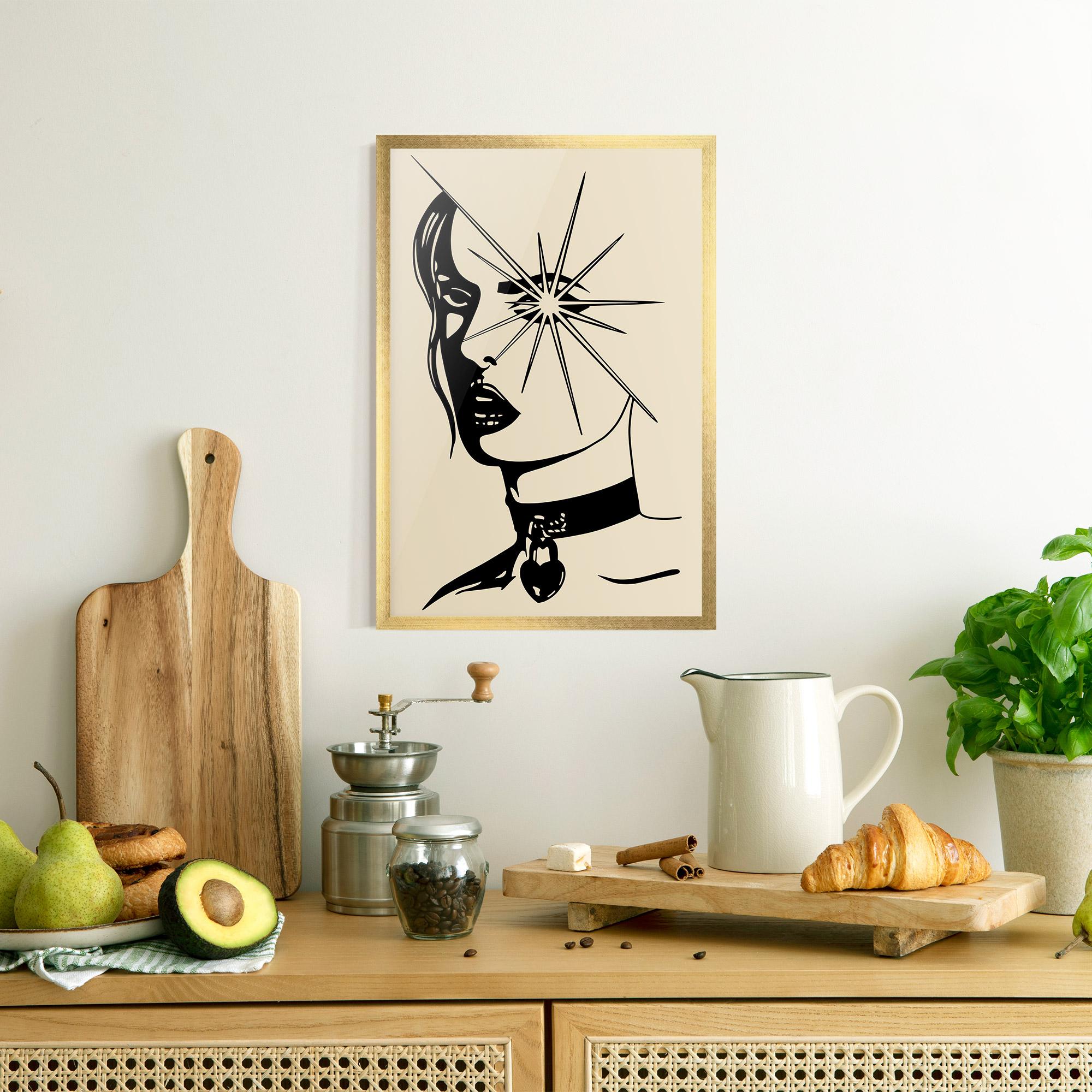 Gerahmte Poster Woman Vision Star mockup 8