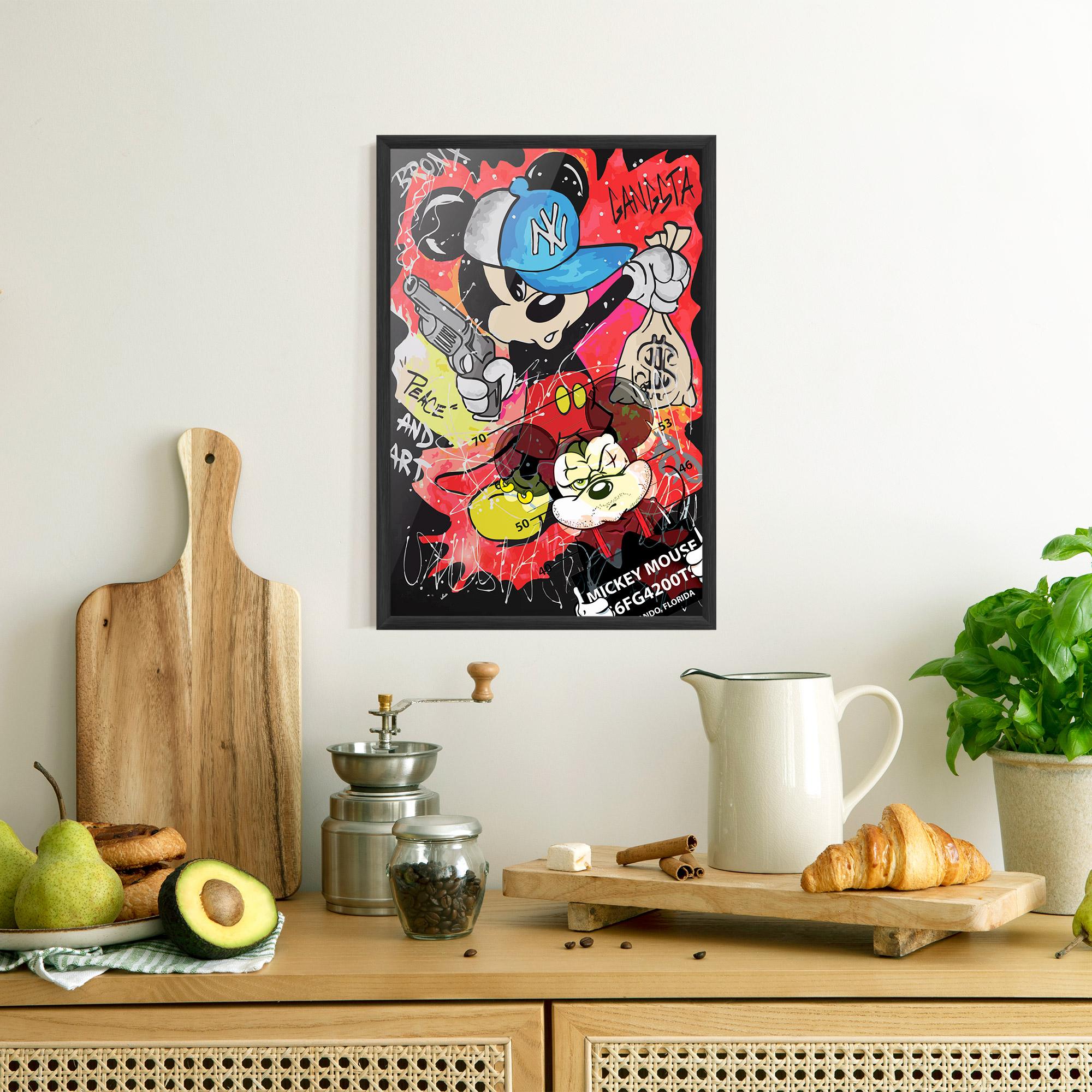 Gerahmte Poster Gangsta Mickey mockup 8