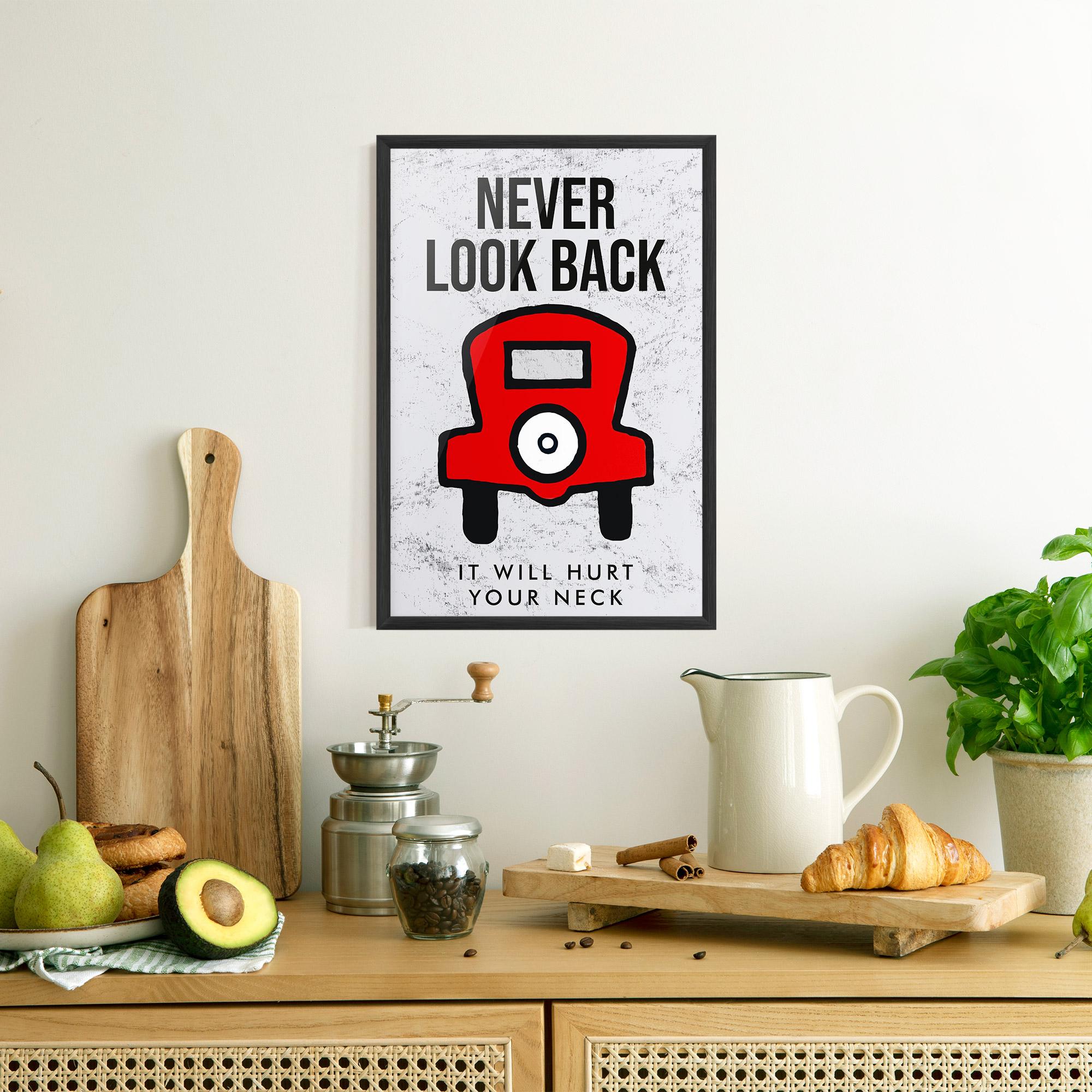 Gerahmte Poster Never Look Back mockup 8