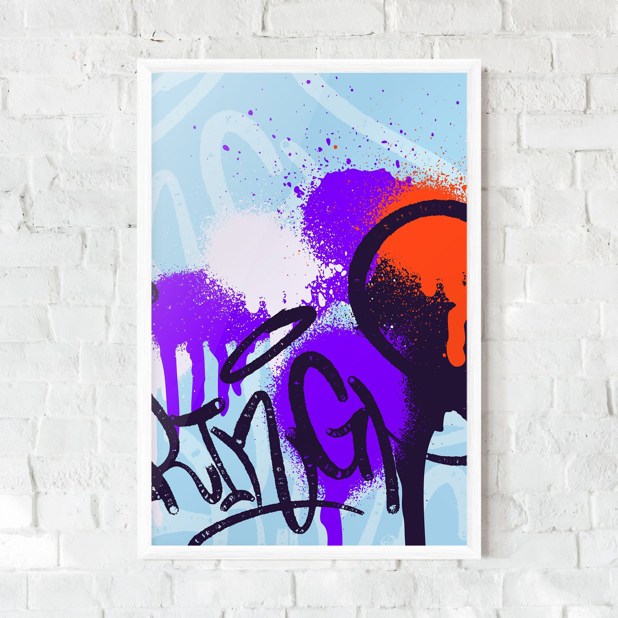 Blue Purple Graffiti mockup 0