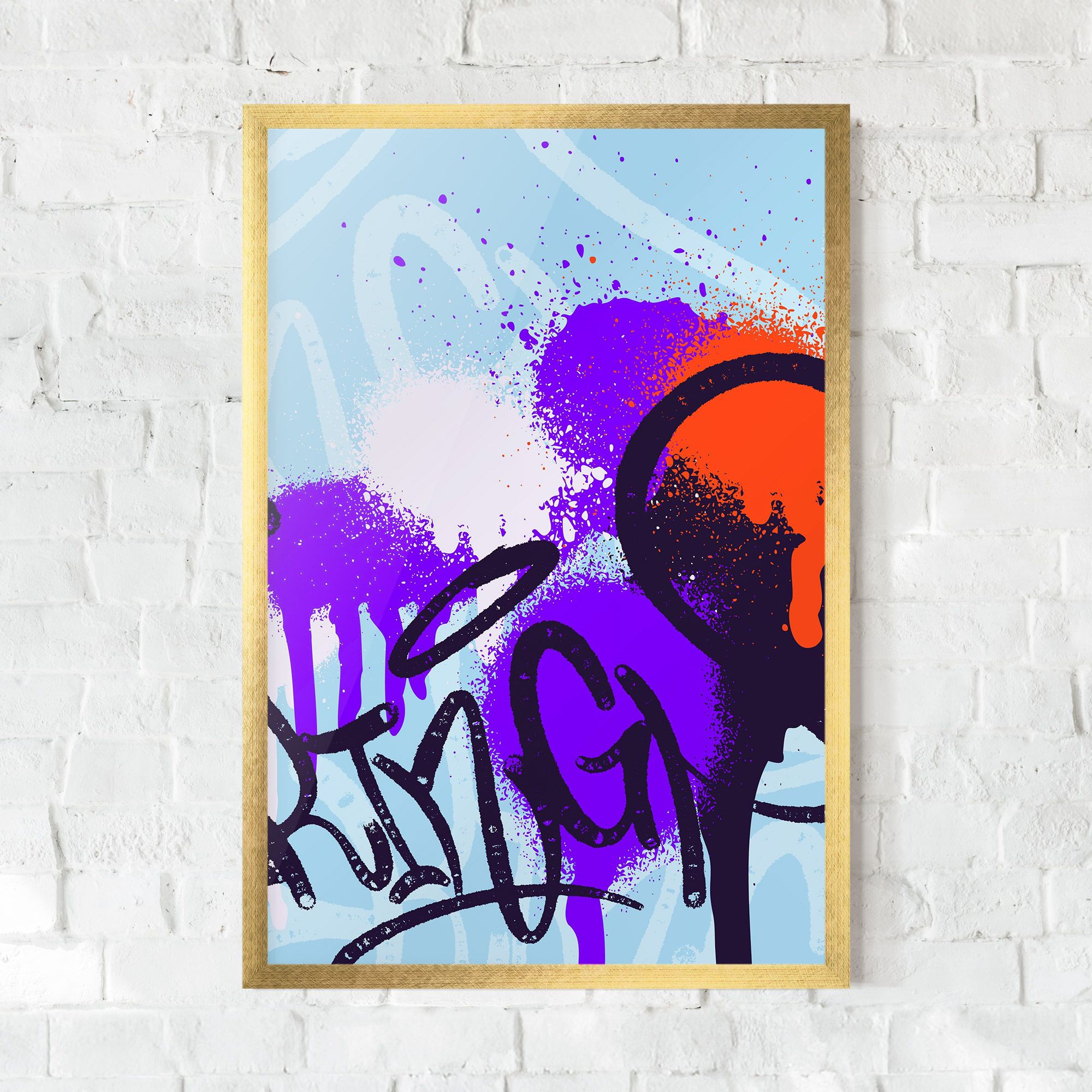 Blue Purple Graffiti mockup 0