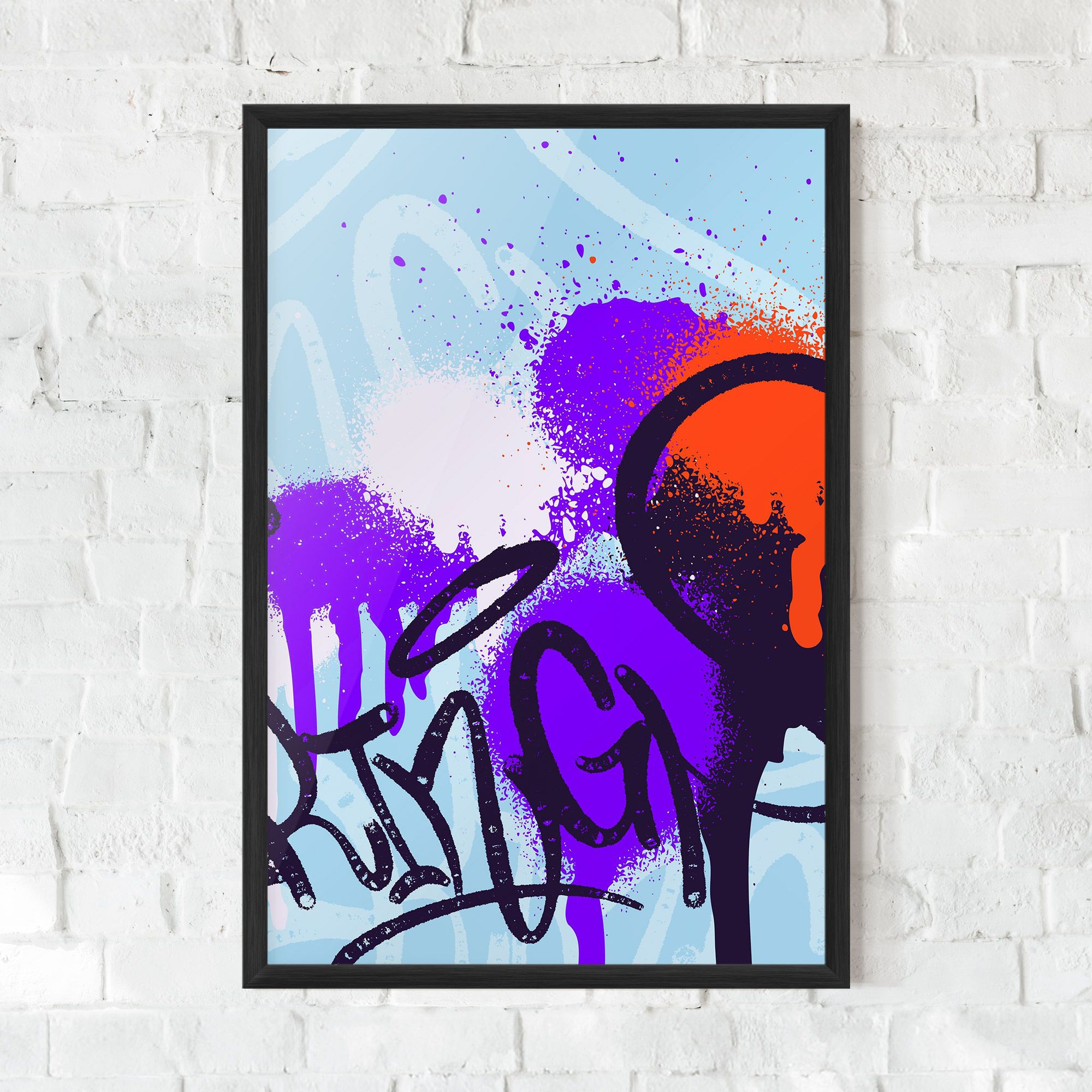Blue Purple Graffiti mockup 0