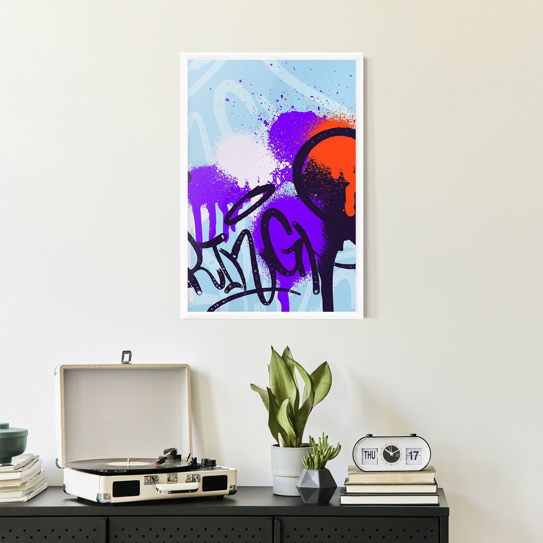 Blue Purple Graffiti mockup 2