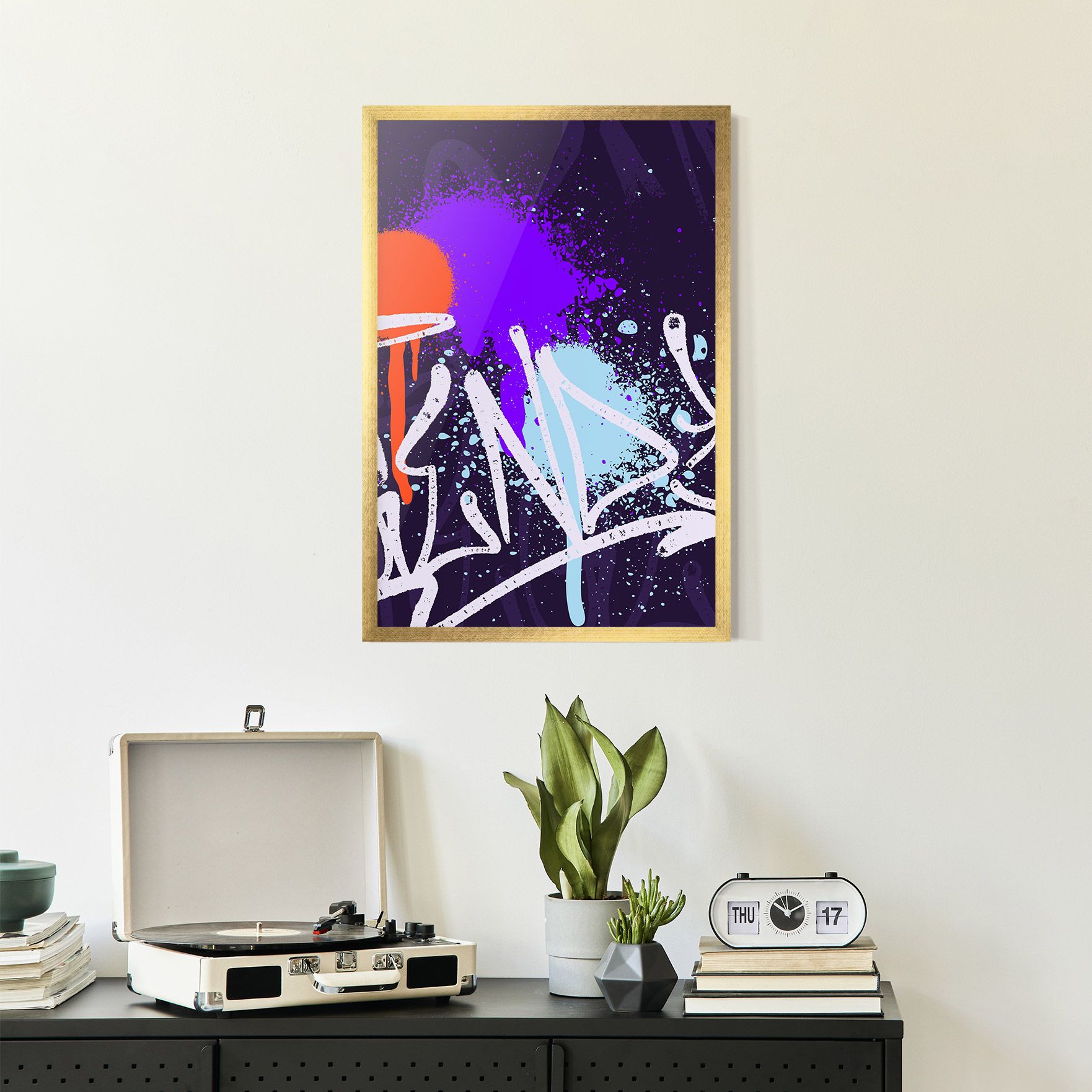 Purple Blue Graffiti mockup 2