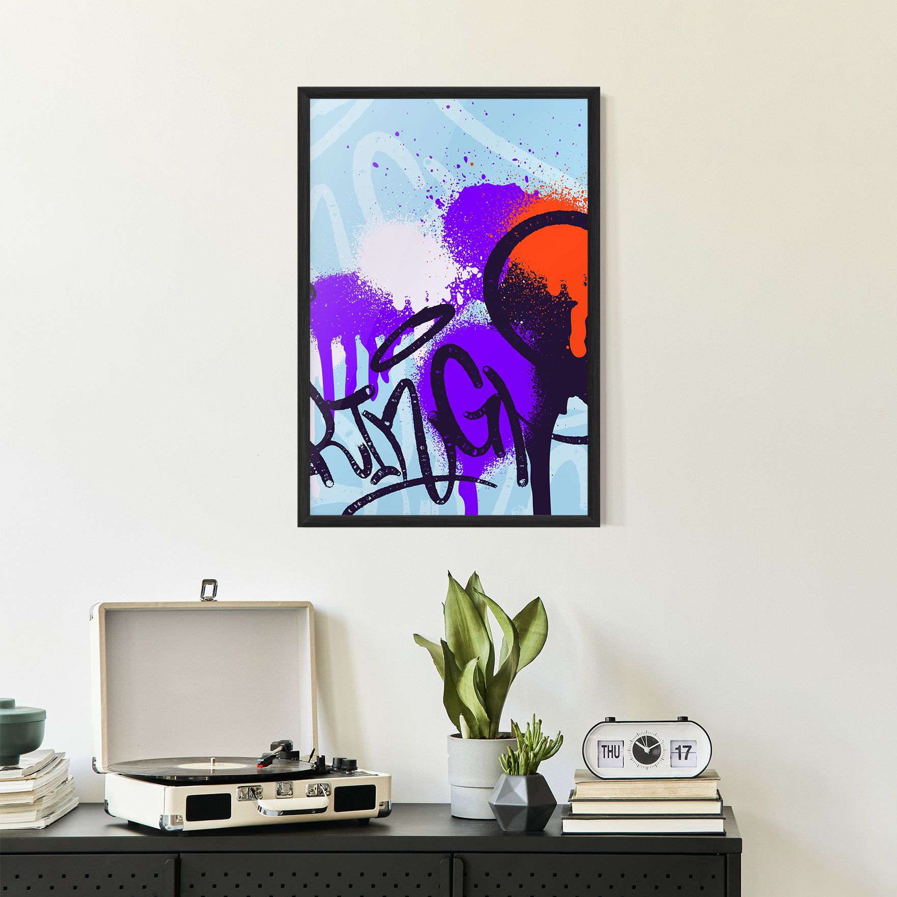 Blue Purple Graffiti mockup 2