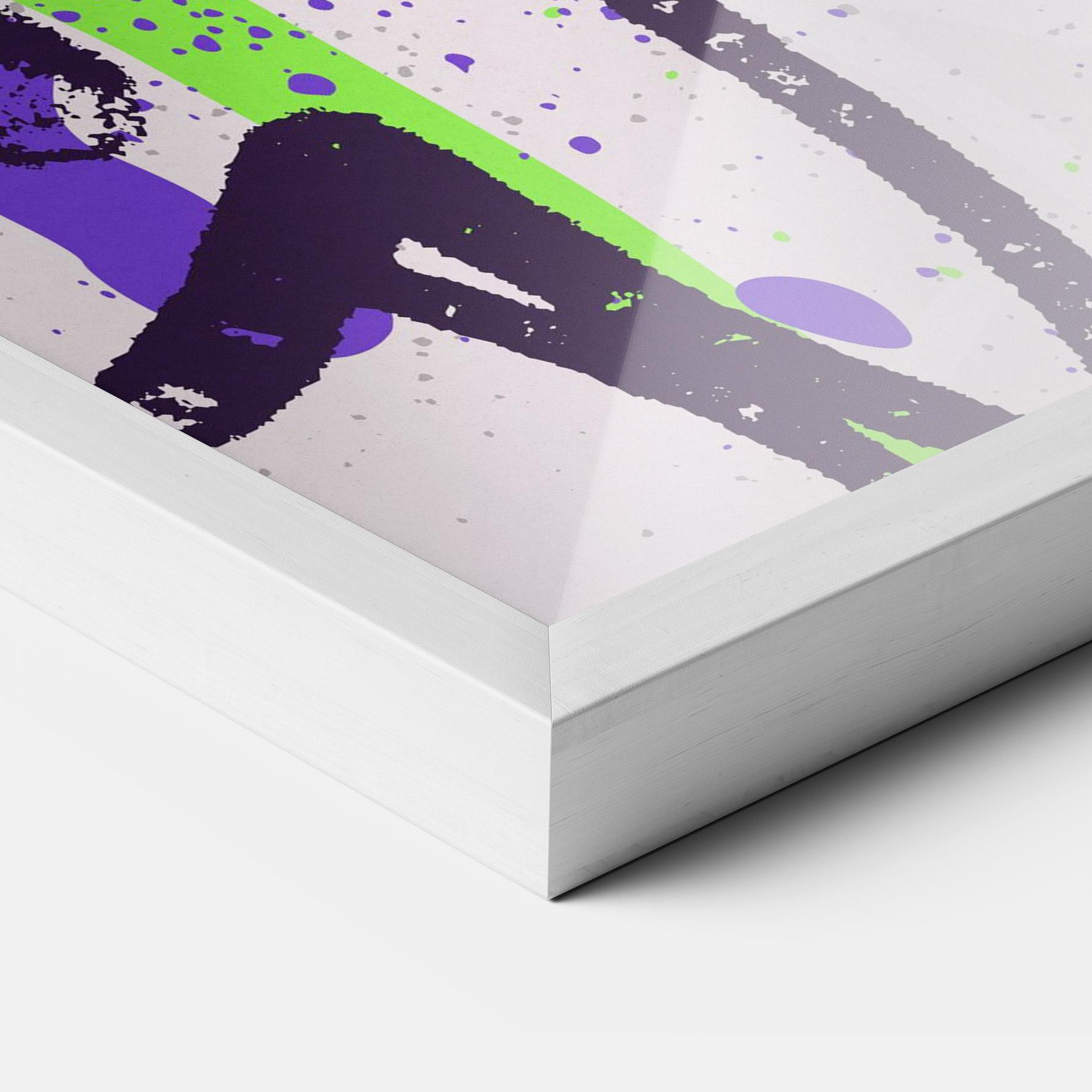 Gerahmte Poster Green Purple Graffiti mockup 3