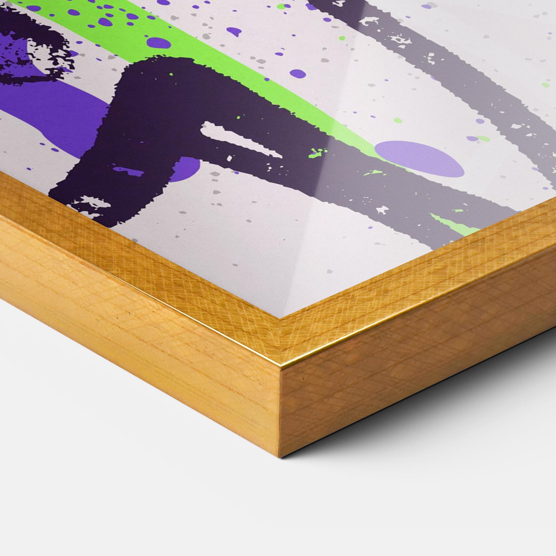 Gerahmte Poster Green Purple Graffiti mockup 3