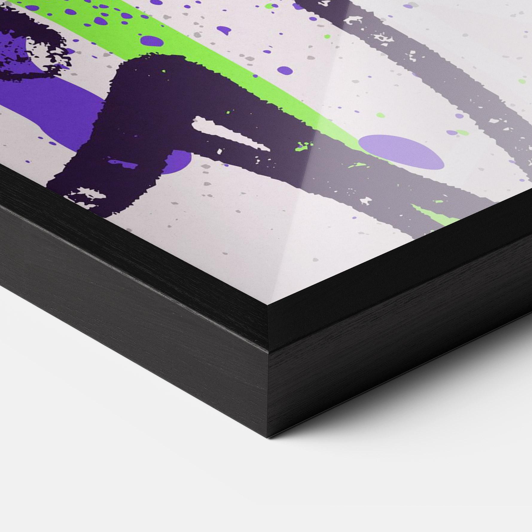 Gerahmte Poster Green Purple Graffiti mockup 3