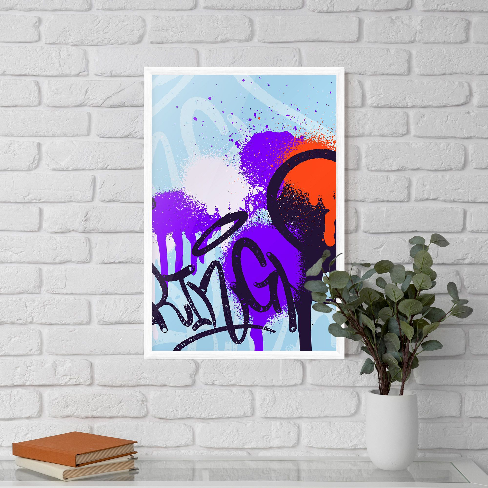 Blue Purple Graffiti mockup 5